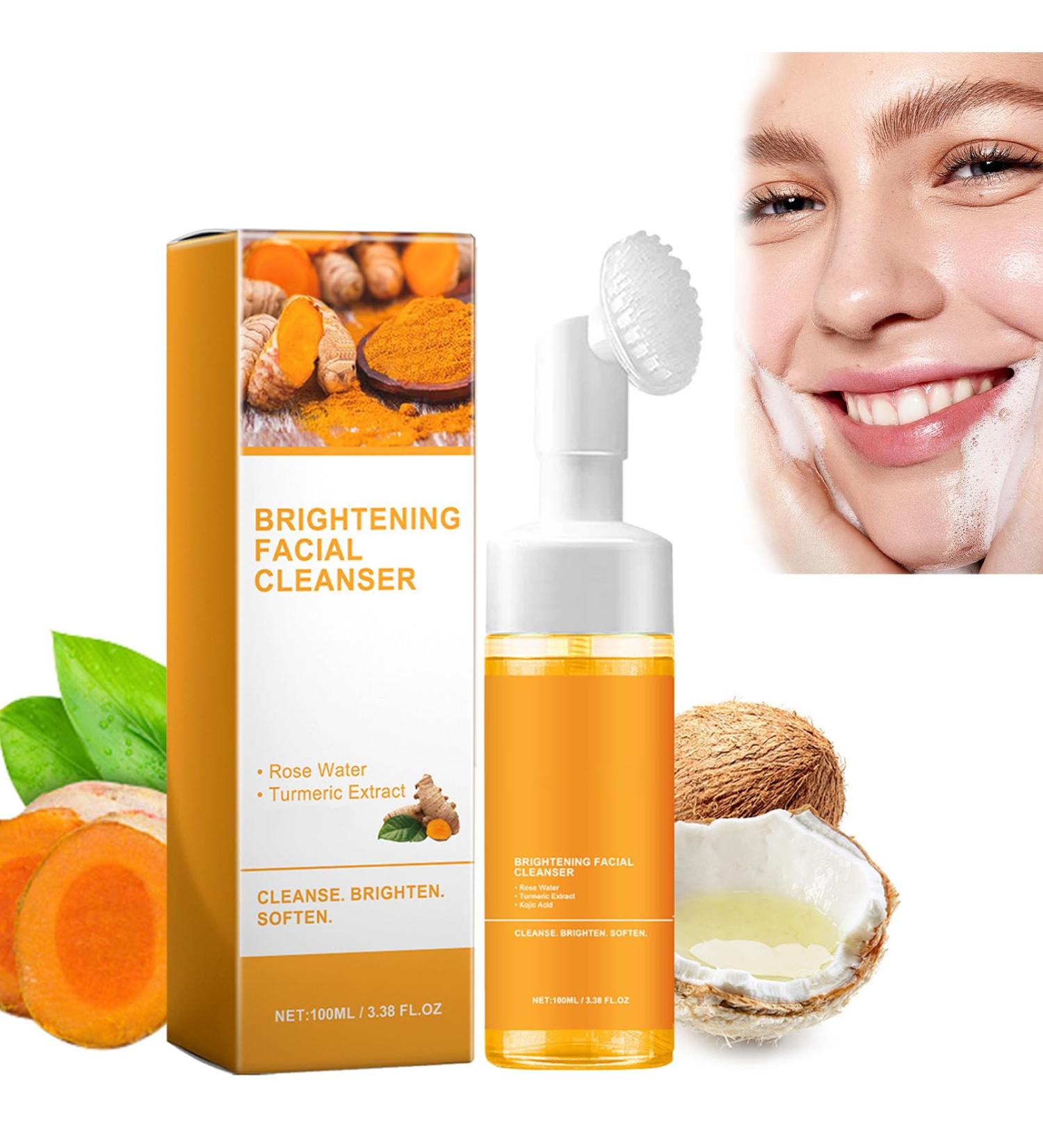 Turmeric Facial Cleanser - Foaming Face Wash for Deep Cleansing & Hydration | Suitable for All Skin Types - 1PCS - Buy Online on SooperMarket.com