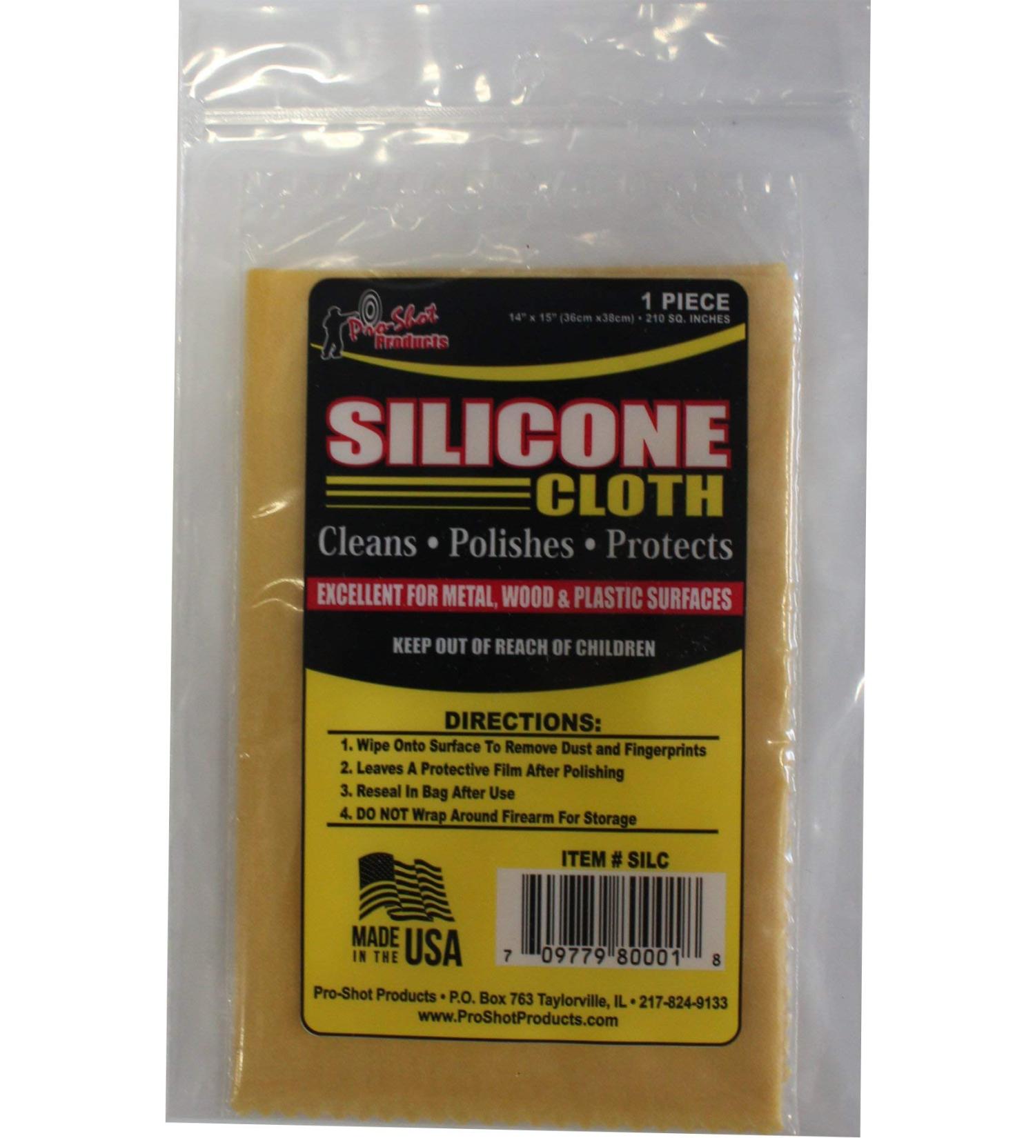 Pro Shot Gun Care Silicone Cleaning Cloth, Yellow, 3.2 OZ (SILC)