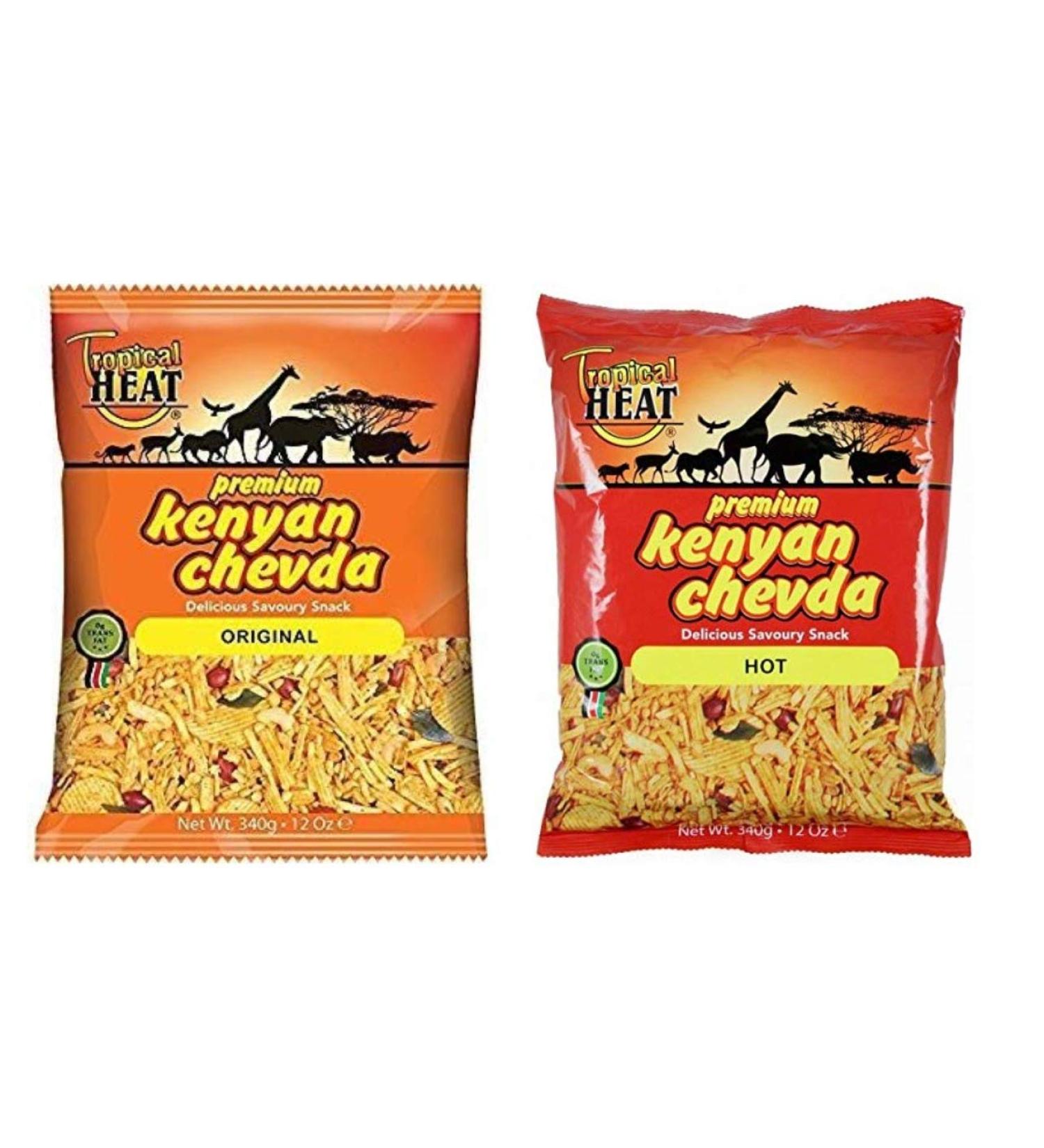 Tropical Heat Premium Kenyan Chevda Snacks Mix 340g (Original and Hot)