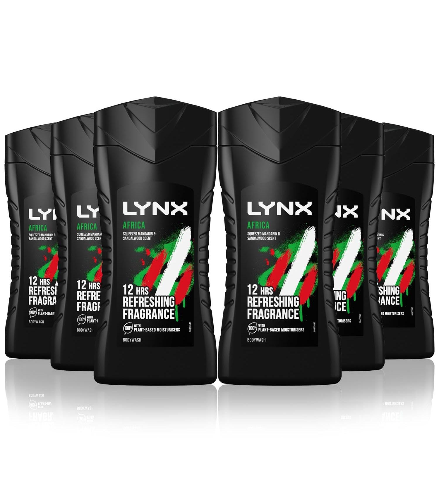 Lynx Africa 12-H Refreshing Fragrance Shower Gel Body Wash for Men 225ml (6) - Buy Online on SooperMarket.com
