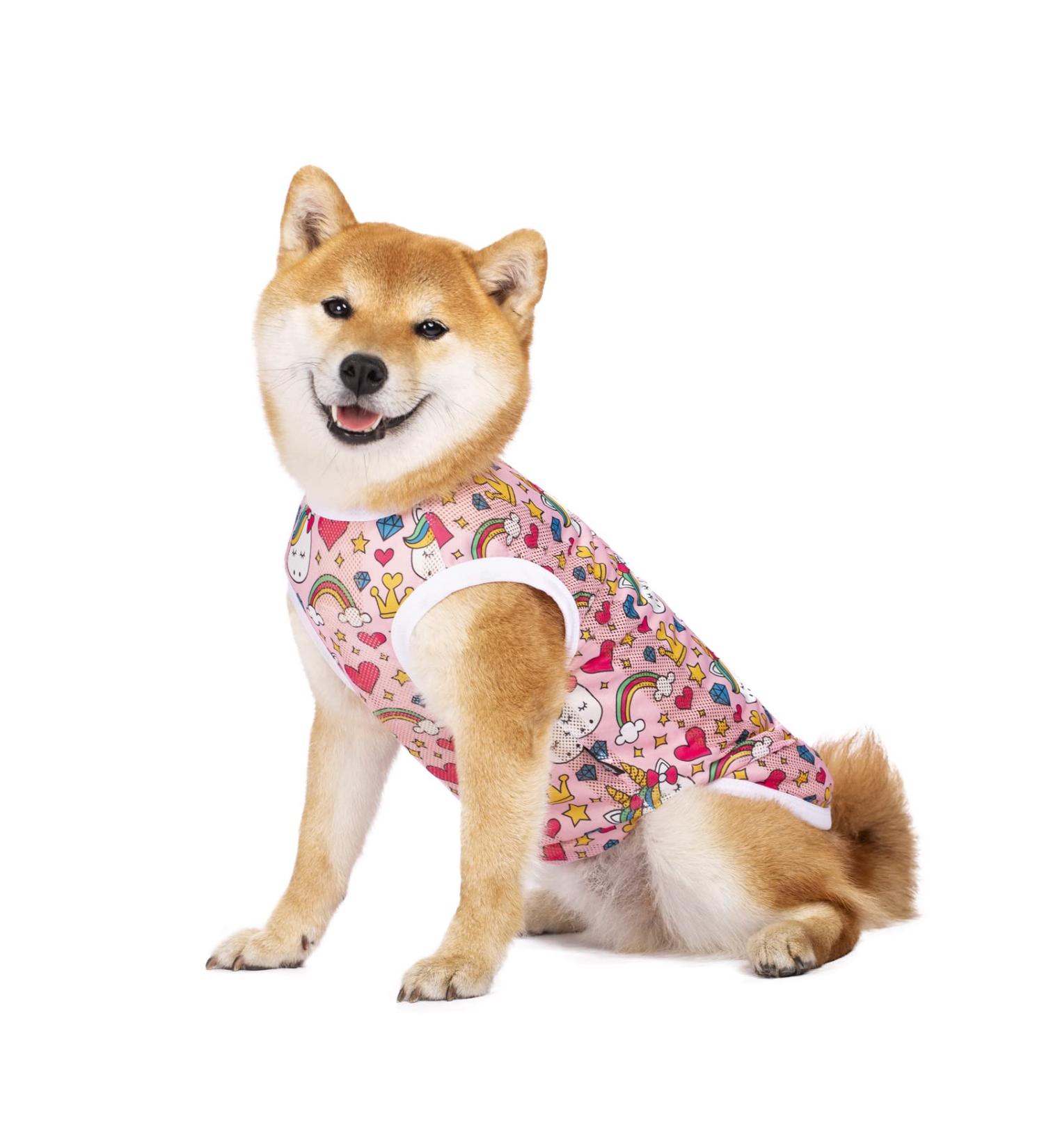 Cool & Breathable Summer Pet T-Shirt - Sun Protection Vest for Medium & Large Dogs (5XL Rainbow) - Buy Online on SooperMarket.com