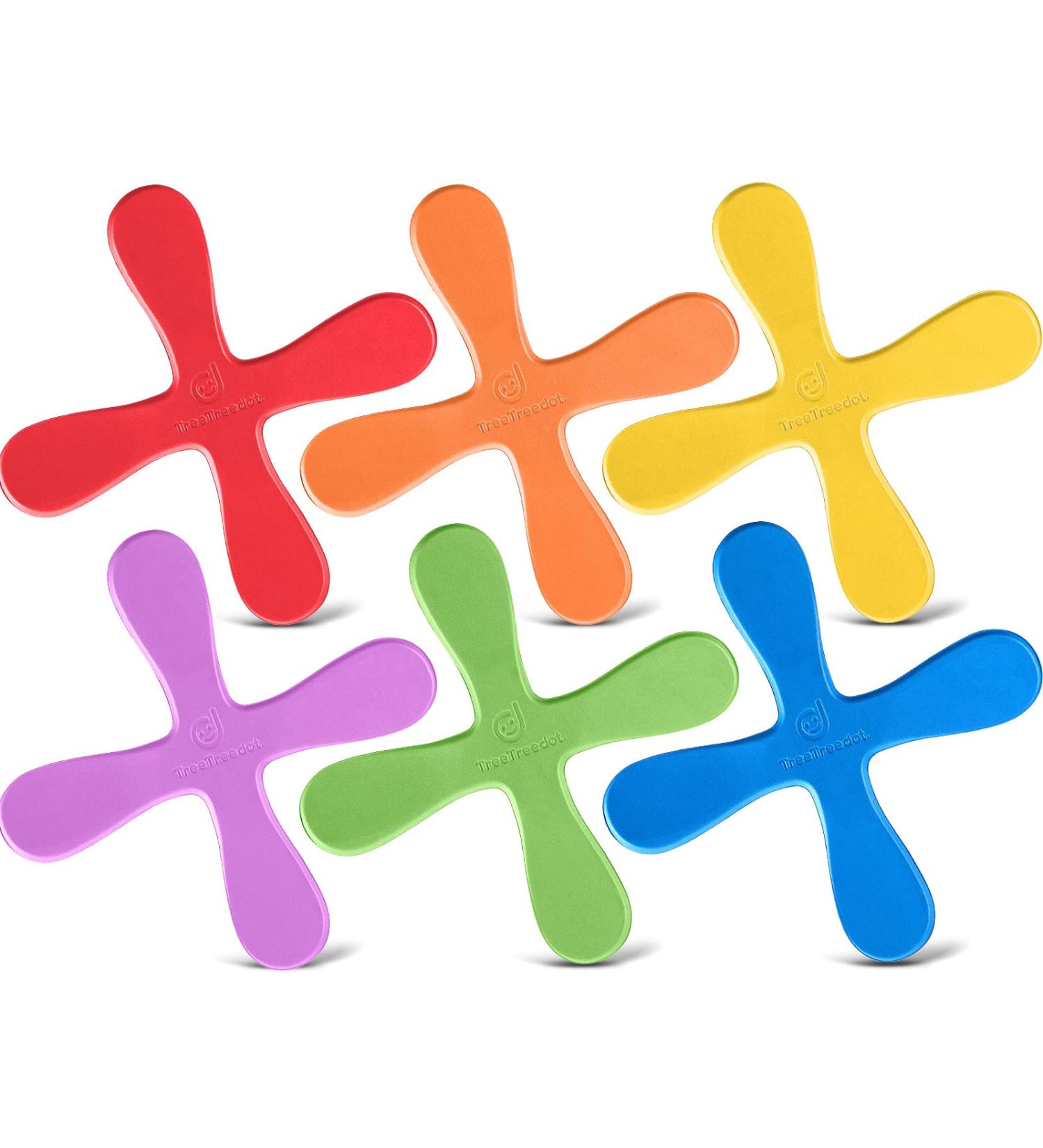 6 Piece 10 Foam Boomerang Set for Kids and Adults - Soft and Safe Indoor/Outdoor Toy - Buy Online on SooperMarket.com