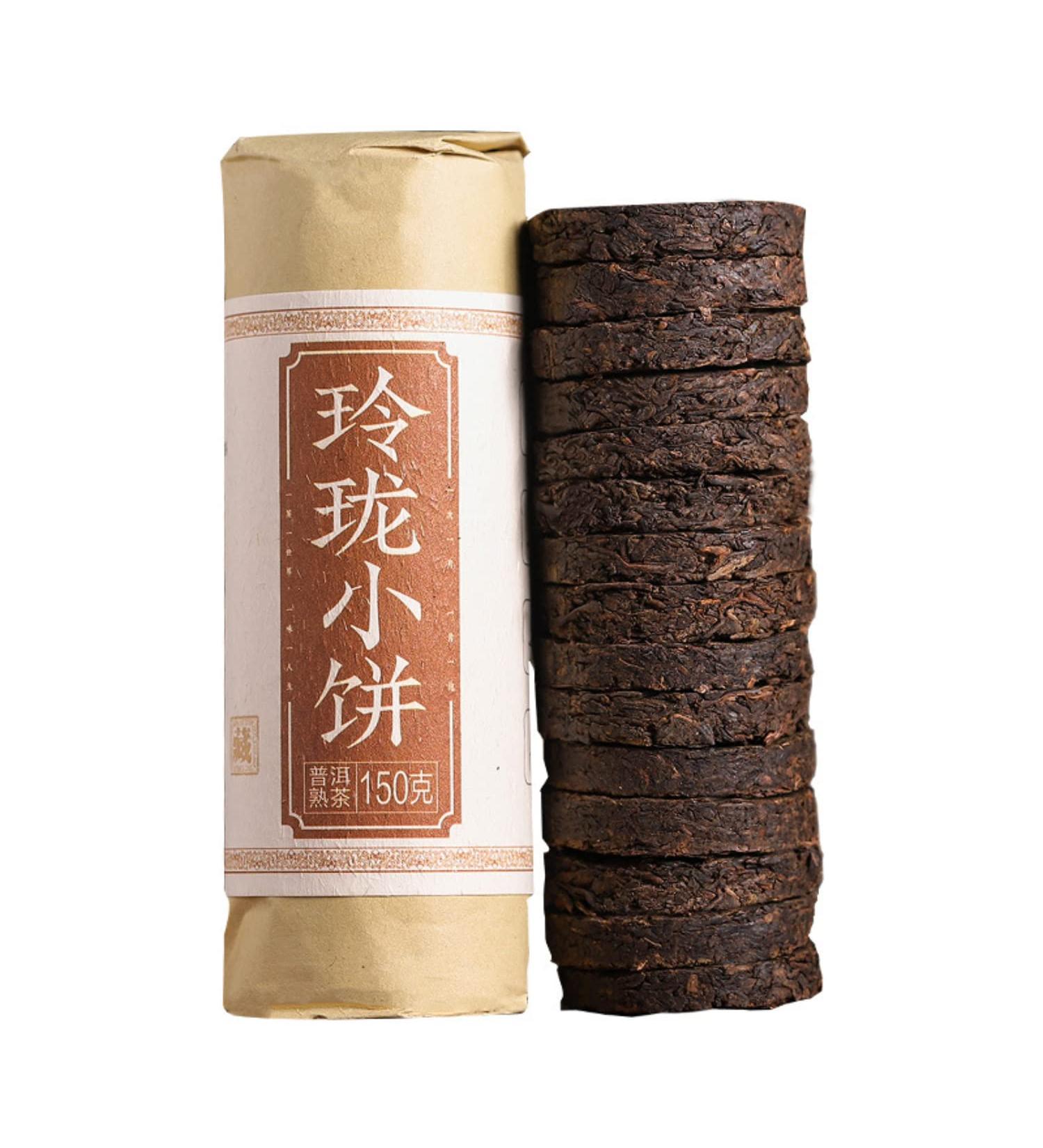 cn herb Pu 'er Tea Cake Fermented Tea China Tea Cake Loose Leaf Tea 15 Tablets 105g - Buy Online on SooperMarket.com