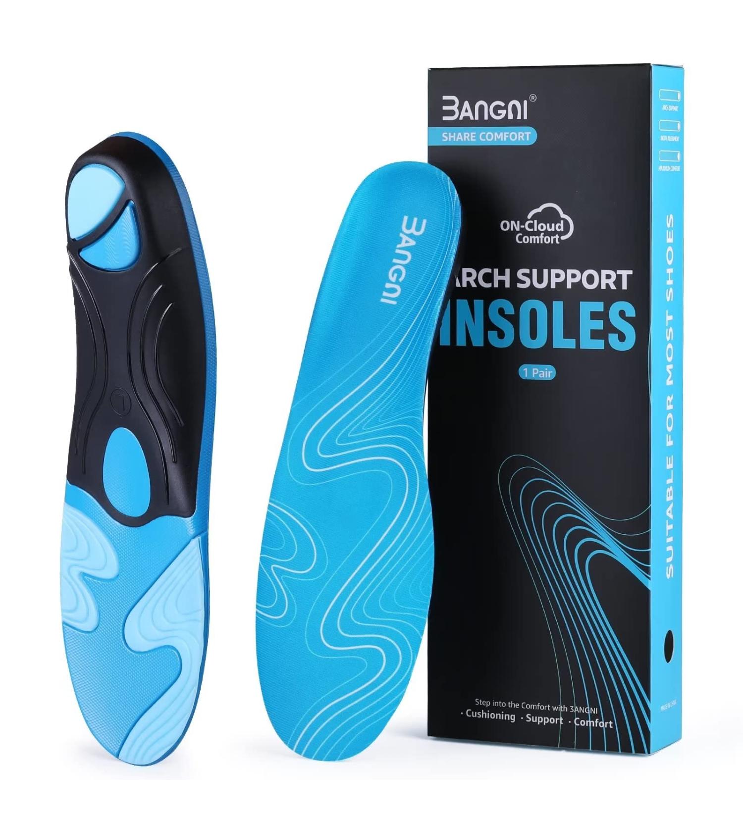 3ANGNI Plantar Fasciitis Insoles for Men & Women - Arch Support Orthotics for Foot Pain Relief Flat Feet & High Arch Heavy Duty Support for All-Day Comfort (XS Sizes 3-4.5 Men / 5-6.5 Women - Buy Online on SooperMarket.com
