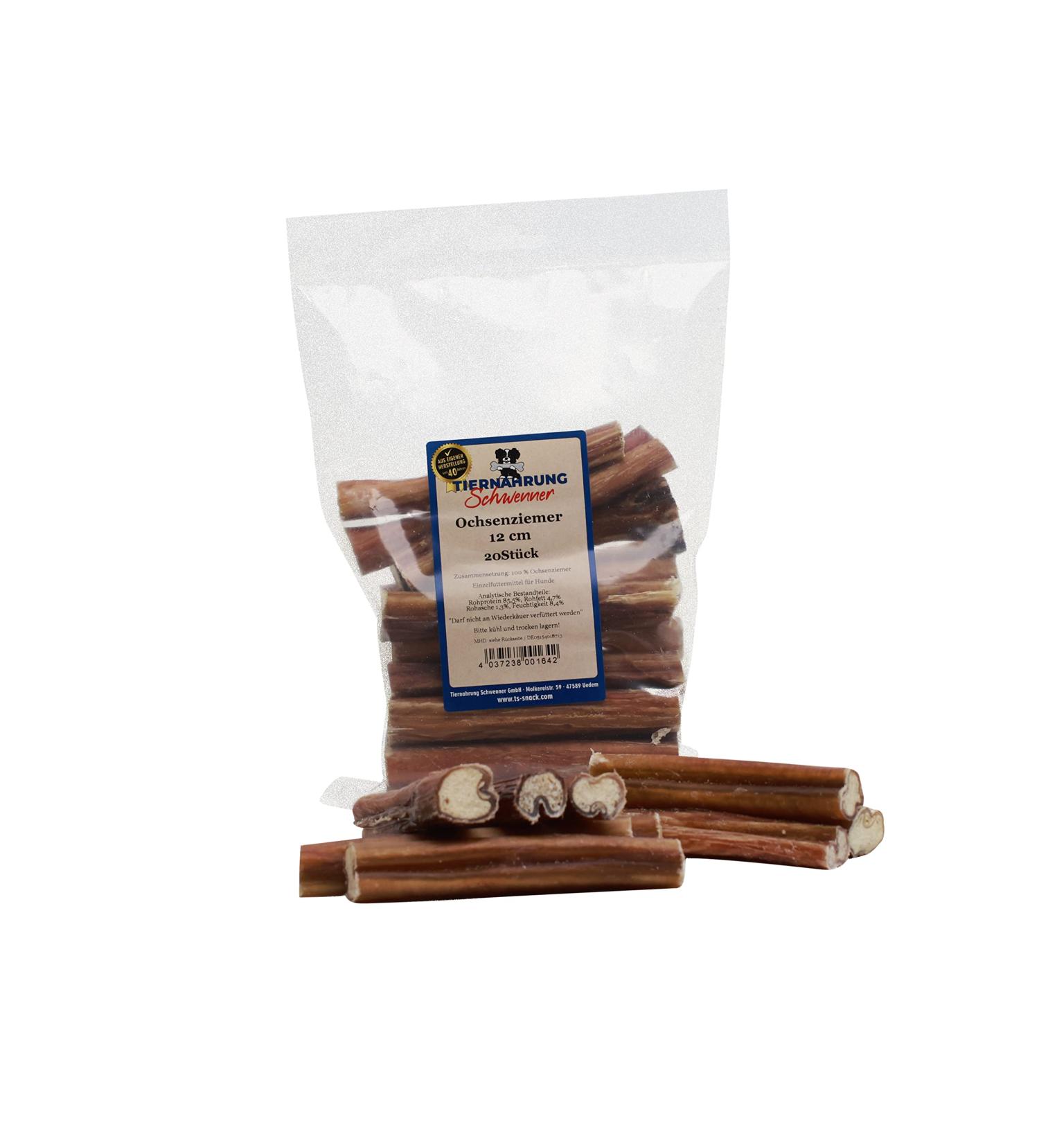 Buy Schwenner Pet Food - 12cm Ochsenziemer Chews for Dogs | 20 Pack | Long-Lasting 650g Chewing Treats - Buy Online on SooperMarket.com