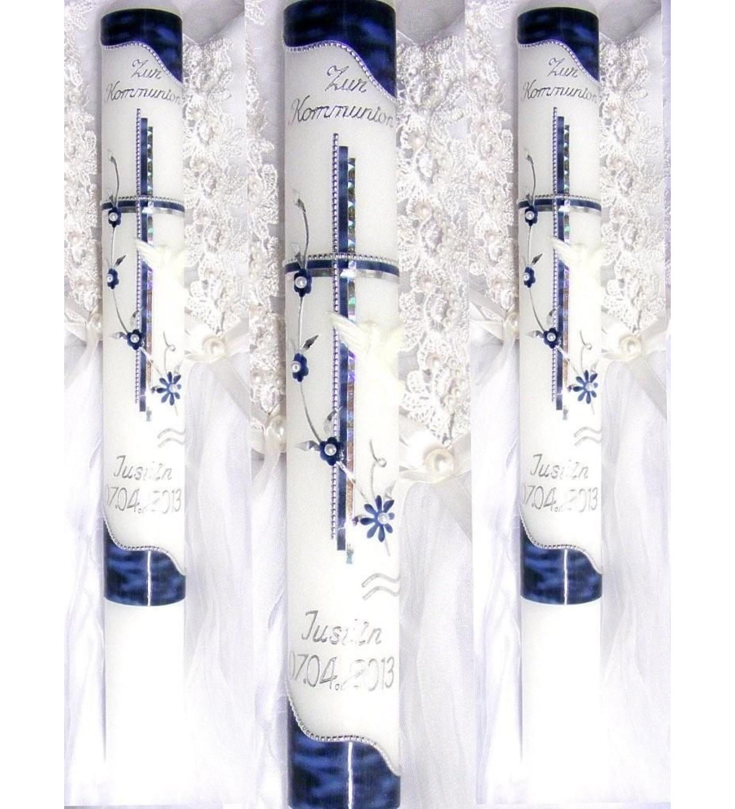 Baptism & Communion Candle for Boys & Girls - 400x40mm VT-30 with Self-Labeling Accessories | International Shipping - Buy Online on SooperMarket.com