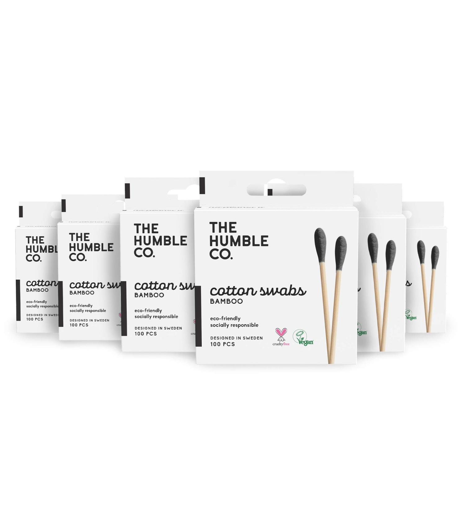 The Humble Co. Natural Bamboo Cotton Swabs (600 count) - Biodegradable Organic Eco-Friendly Swabs for Ears, Makeup, Pet Care & Cleaning (Black) - Buy Online on SooperMarket.com