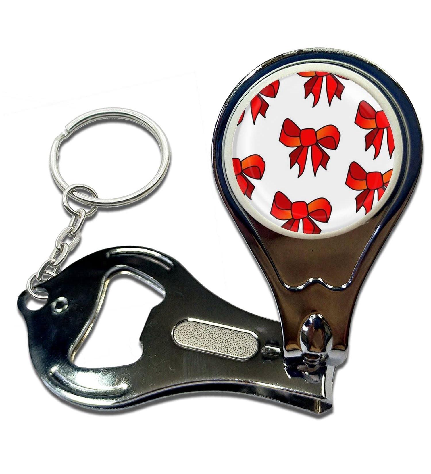 BadgeBeast.co.uk Bow Pattern - Key Ring Bottle Opener and Nail Clipper - Buy Online on SooperMarket.com