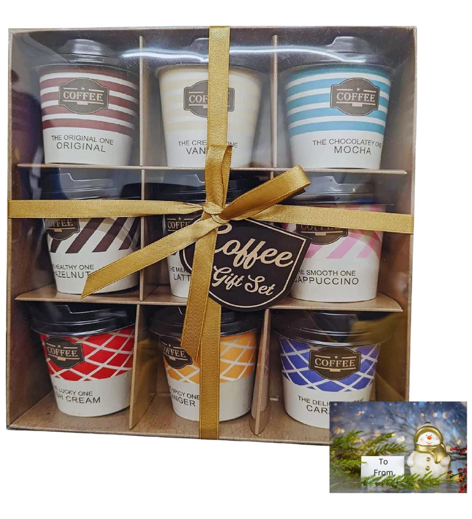 Coffee Gift Set - Assorted Coffee Collection | Flavours of Ginger Irish Cream Vanilla Salted Caramel Mocha | Fathers Day Gifts for Women Birthday gifts for her him & gift tag (Coffee Gifts) - Buy Online on SooperMarket.com