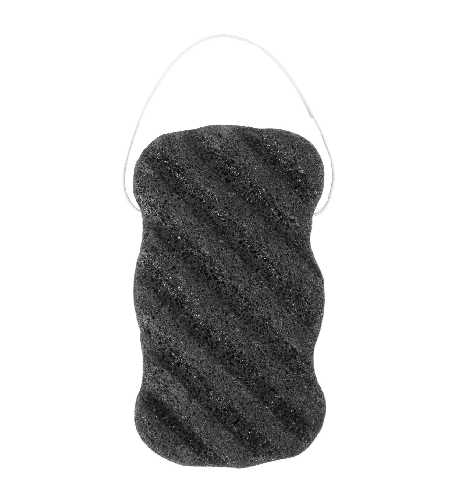 Konjac Sponge Set with Activated Bamboo Charcoal - Body & Facial Sponge Deep Cleansing Sponge for Care - Buy Online on SooperMarket.com
