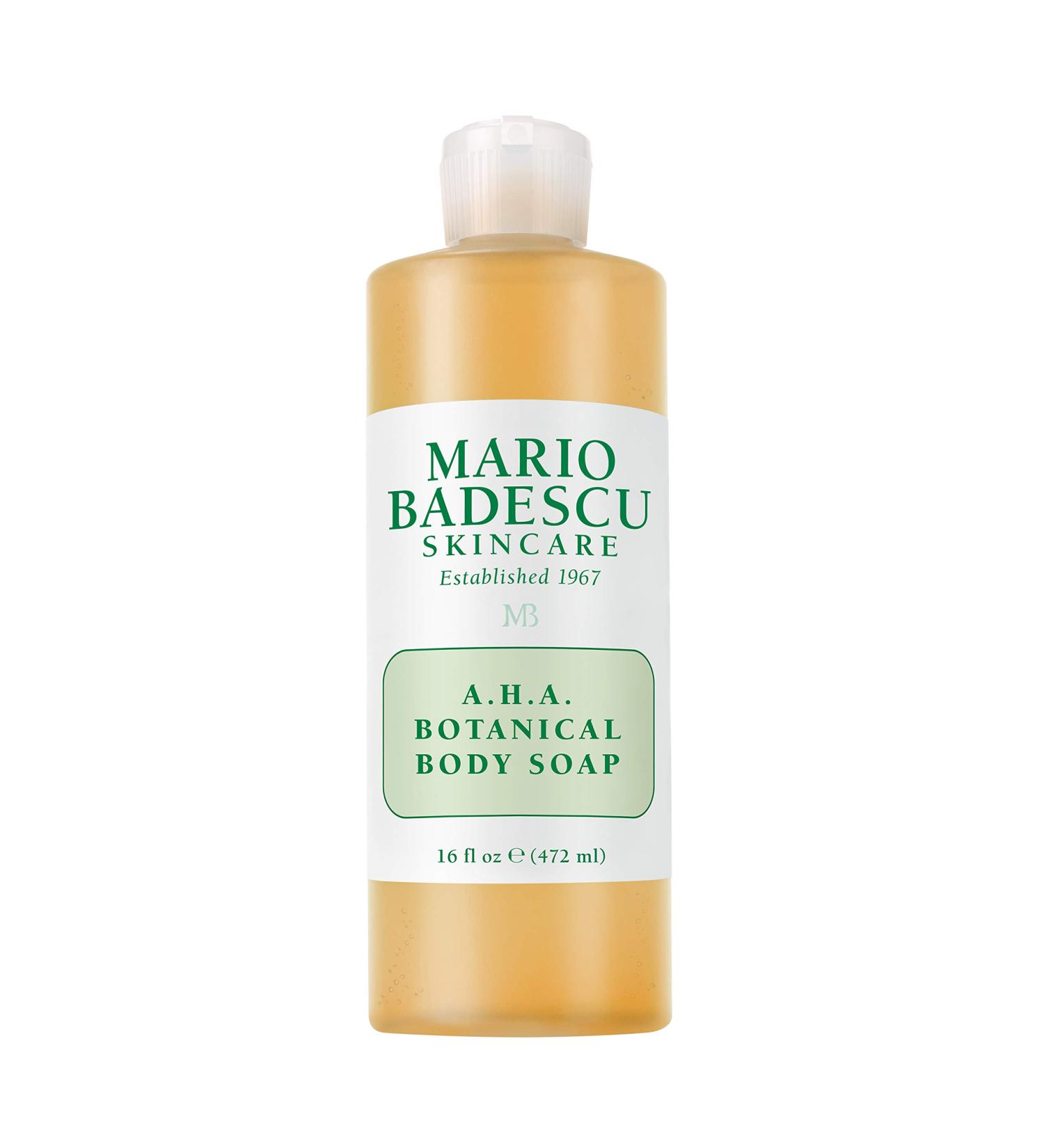 Mario Badescu A.H.A Botanical Body Soap | Grapefruit & Ginseng Extracts | Rejuvenating Body Wash 16 Fl Oz - Buy Online on SooperMarket.com