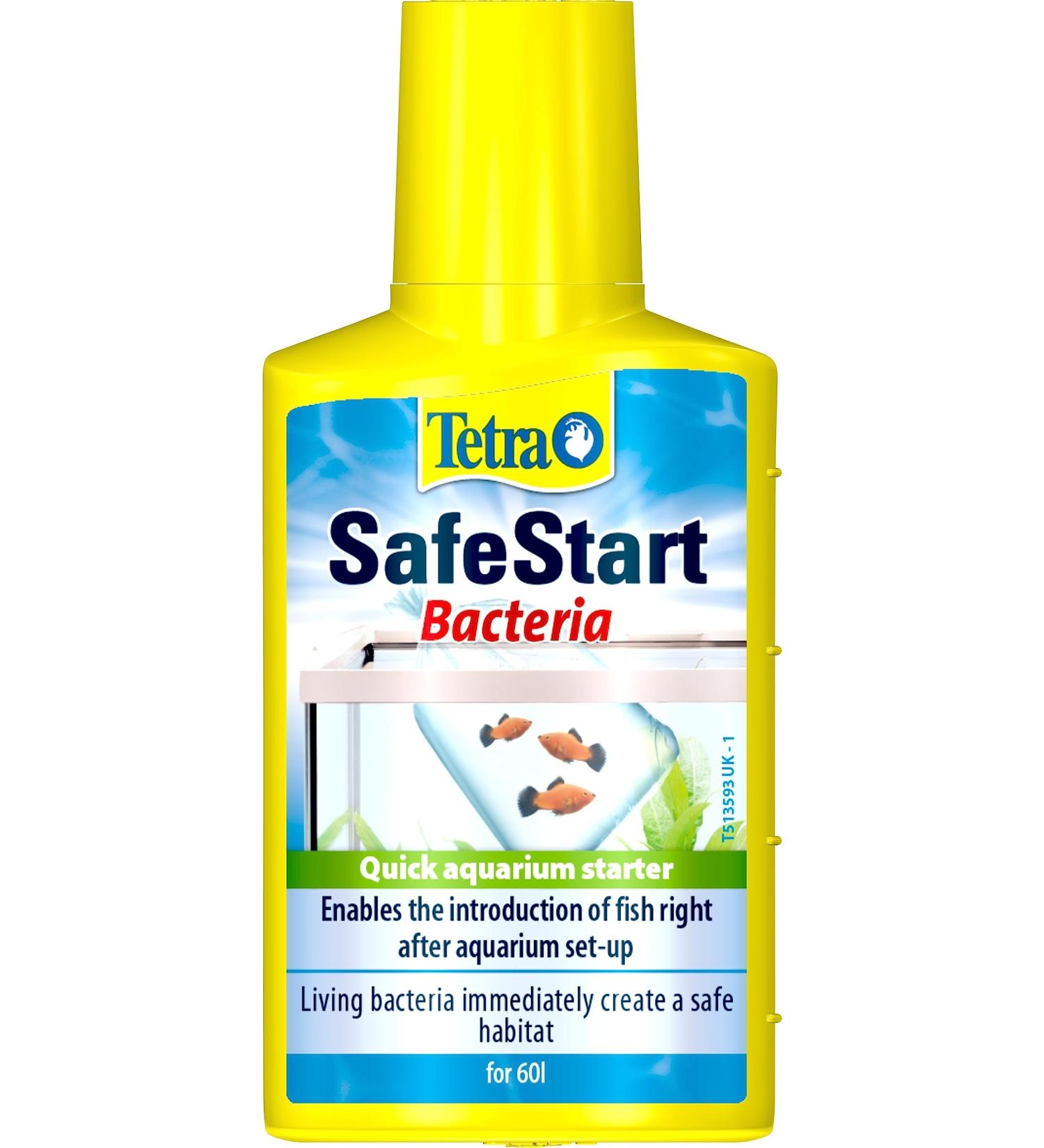 Tetra SafeStart Aquarium Starter - with live nitrifying bacteria allows the rapid introduction of fish in an aquarium 50 ml bottle. 50 ml (Pack of 1) Single - Buy Online on SooperMarket.com