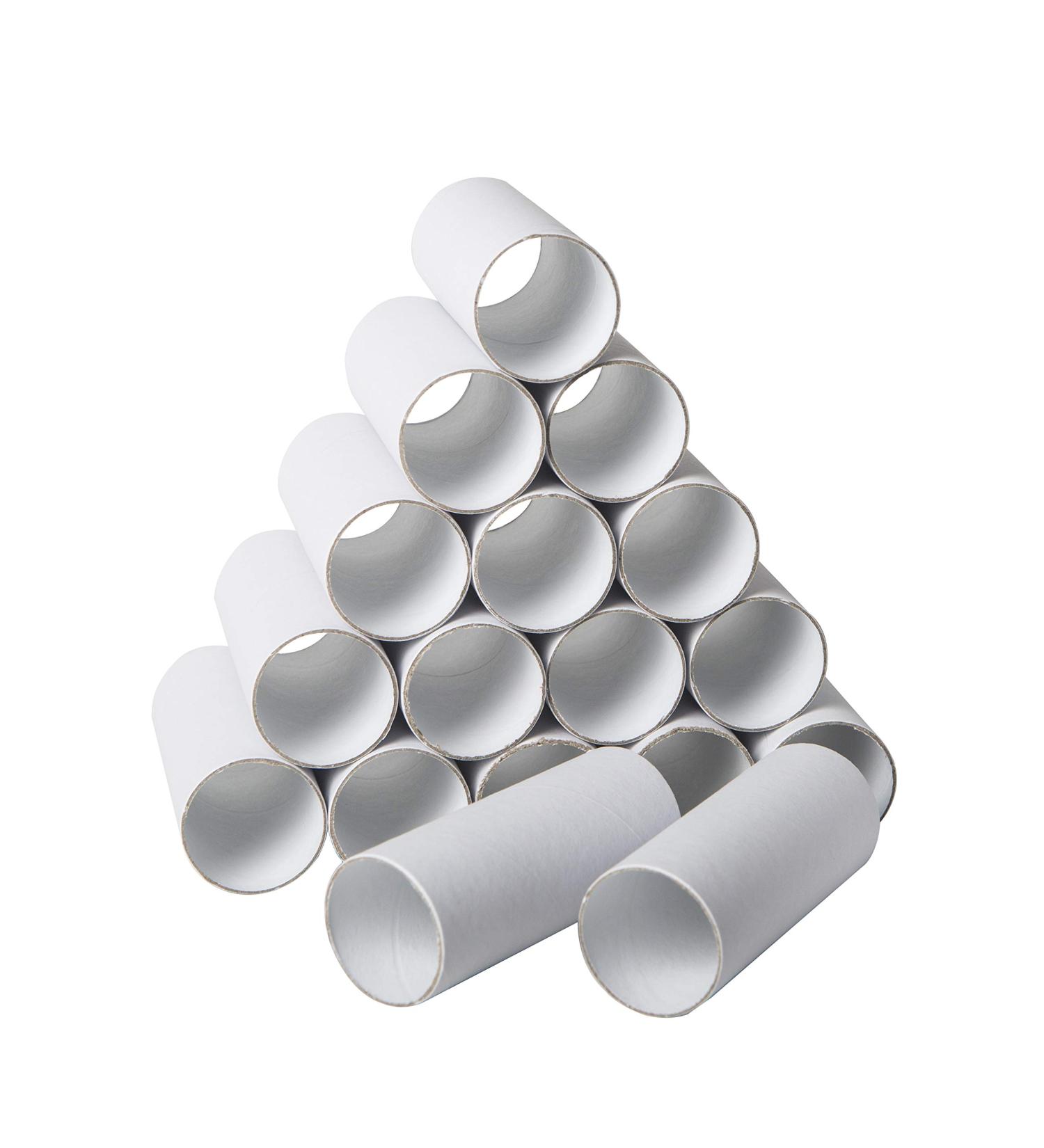 30 Pack Round Cardboard Craft Tubes 1.57 x 3.9 Inches - White - Buy Online on SooperMarket.com