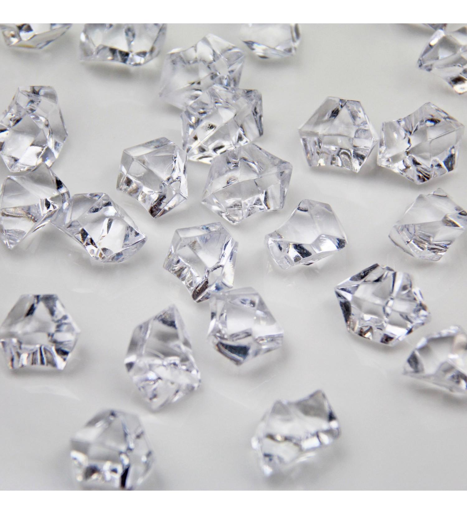 Clear Acrylic Ice Rock Crystals - Table Scatters, Vase Fillers - Wedding, Banquet, Party Decorations - 150 Pieces - Buy Online on SooperMarket.com