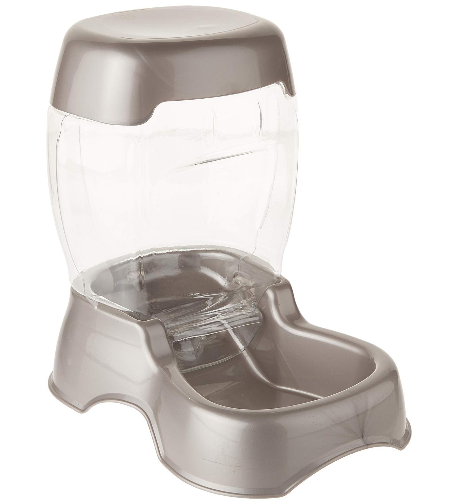 Petmate Pet Caf Feeder 3 lbs - Pearl Silver | Convenient Automatic Pet Feeding Solution - Buy Online on SooperMarket.com