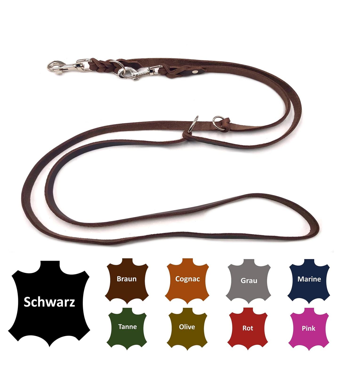 Adjustable Double Linen Dog Liner for Small & Large Dogs - 2m Dark Brown | Durable & Versatile Leash - Buy Online on SooperMarket.com