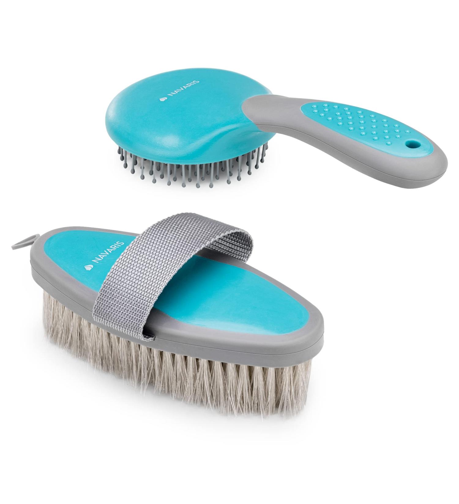Navaris 2-Part Horse Care Set: Mane Brush & Card tsche for Optimal Fur Care | International Shipping - Buy Online on SooperMarket.com
