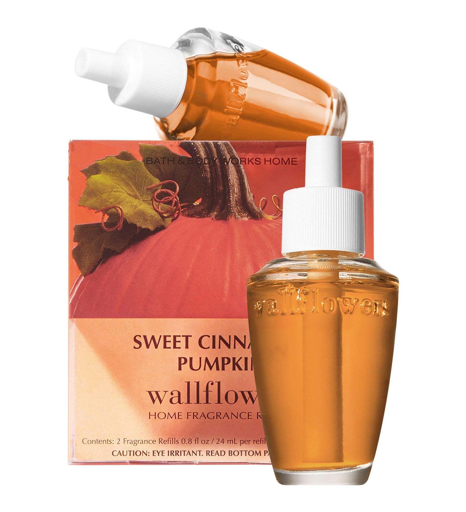 Bath & Body Works Sweet Cinnamon Pumpkin Wallflowers Home Fragrance Refills, 2-Pack (1.6 fl oz total) Spice 2 bulbs