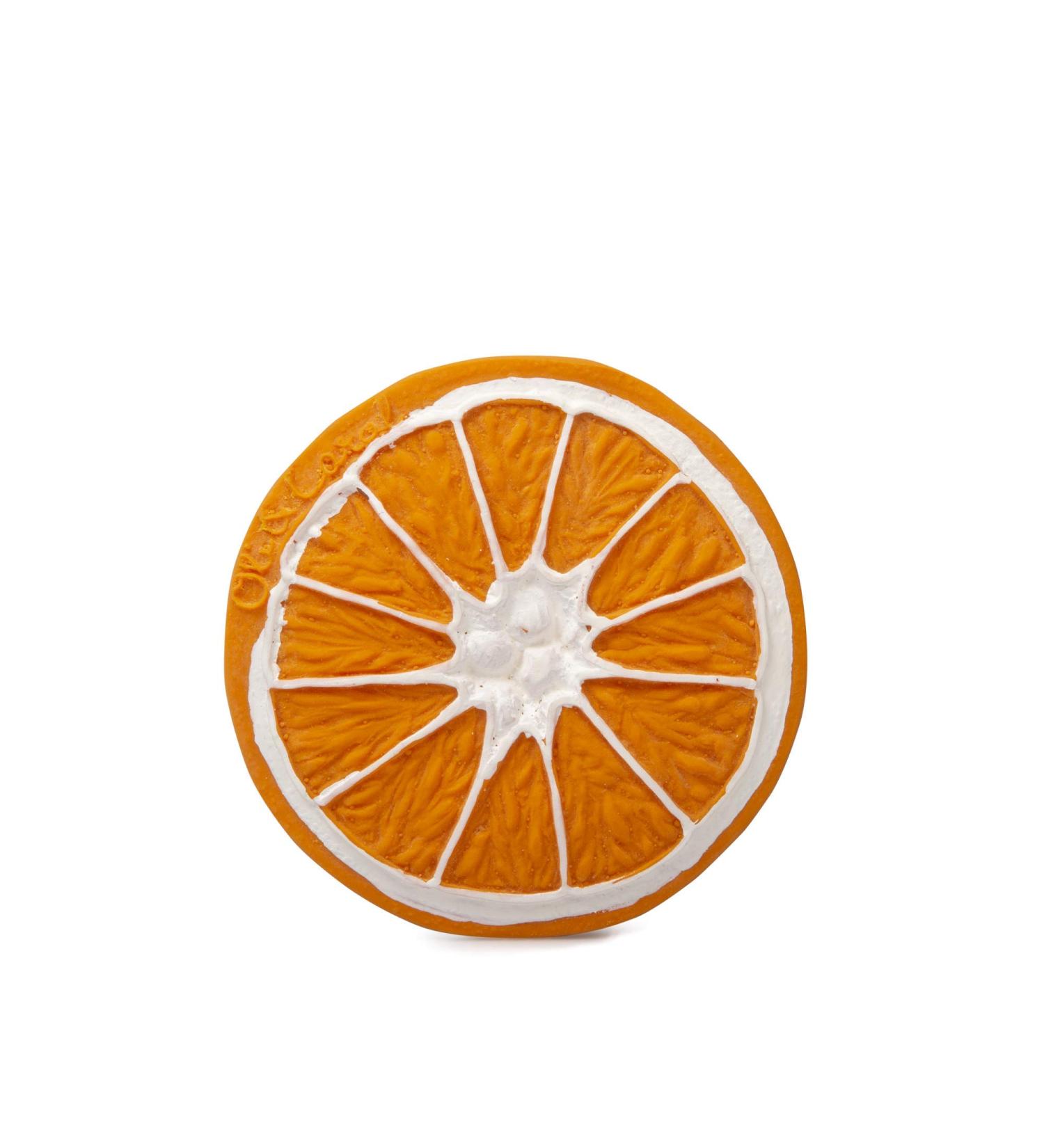 Oli & Carol Clementino Orange Teething Toy - Natural Hevea Rubber for Babies - Buy Online on SooperMarket.com
