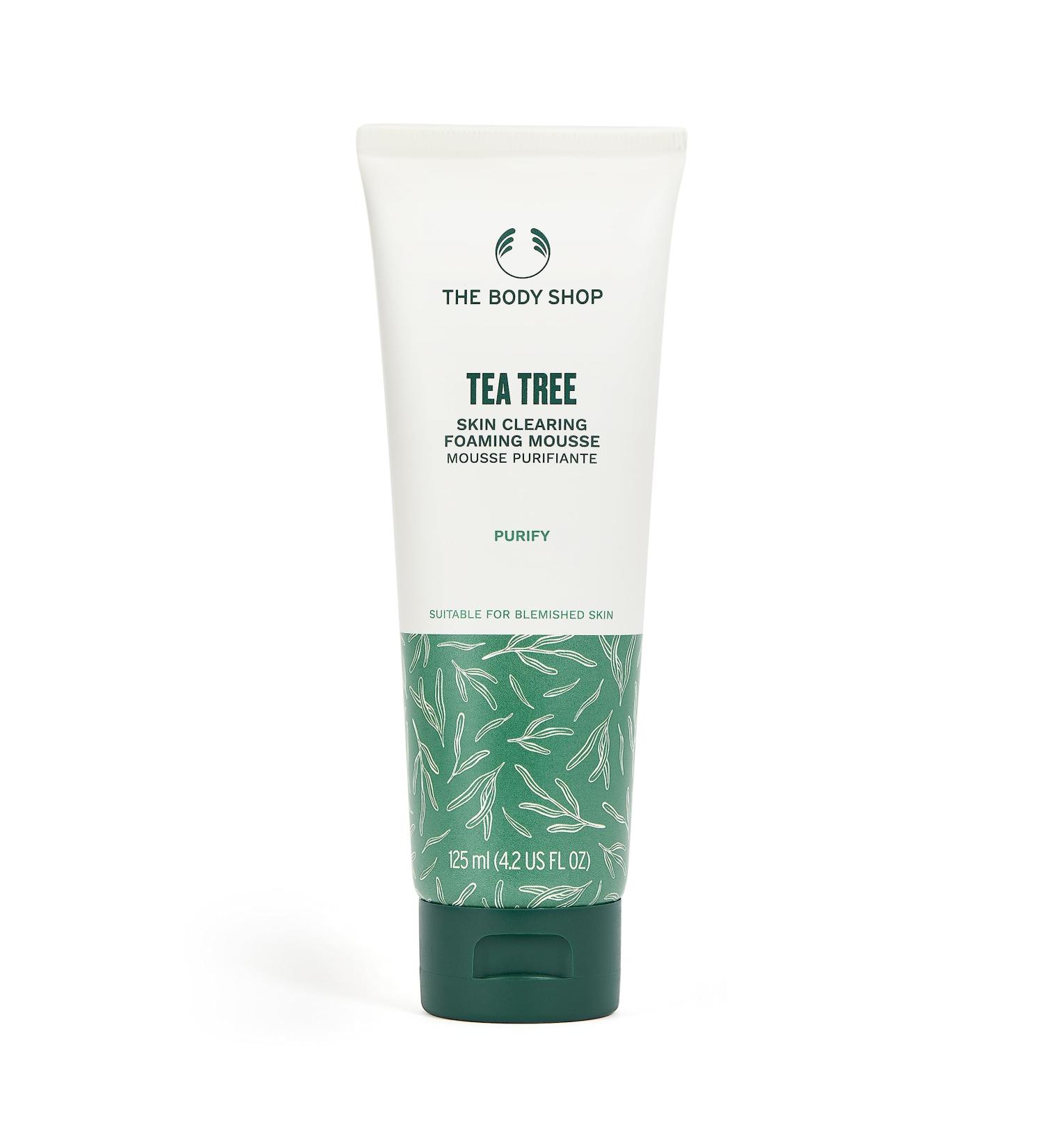 The Body Shop Tea Tree Foaming Cleanser - Purifying Face Wash for Oily, Blemished Skin (5 oz) | Vegan Friendly - Buy Online on SooperMarket.com