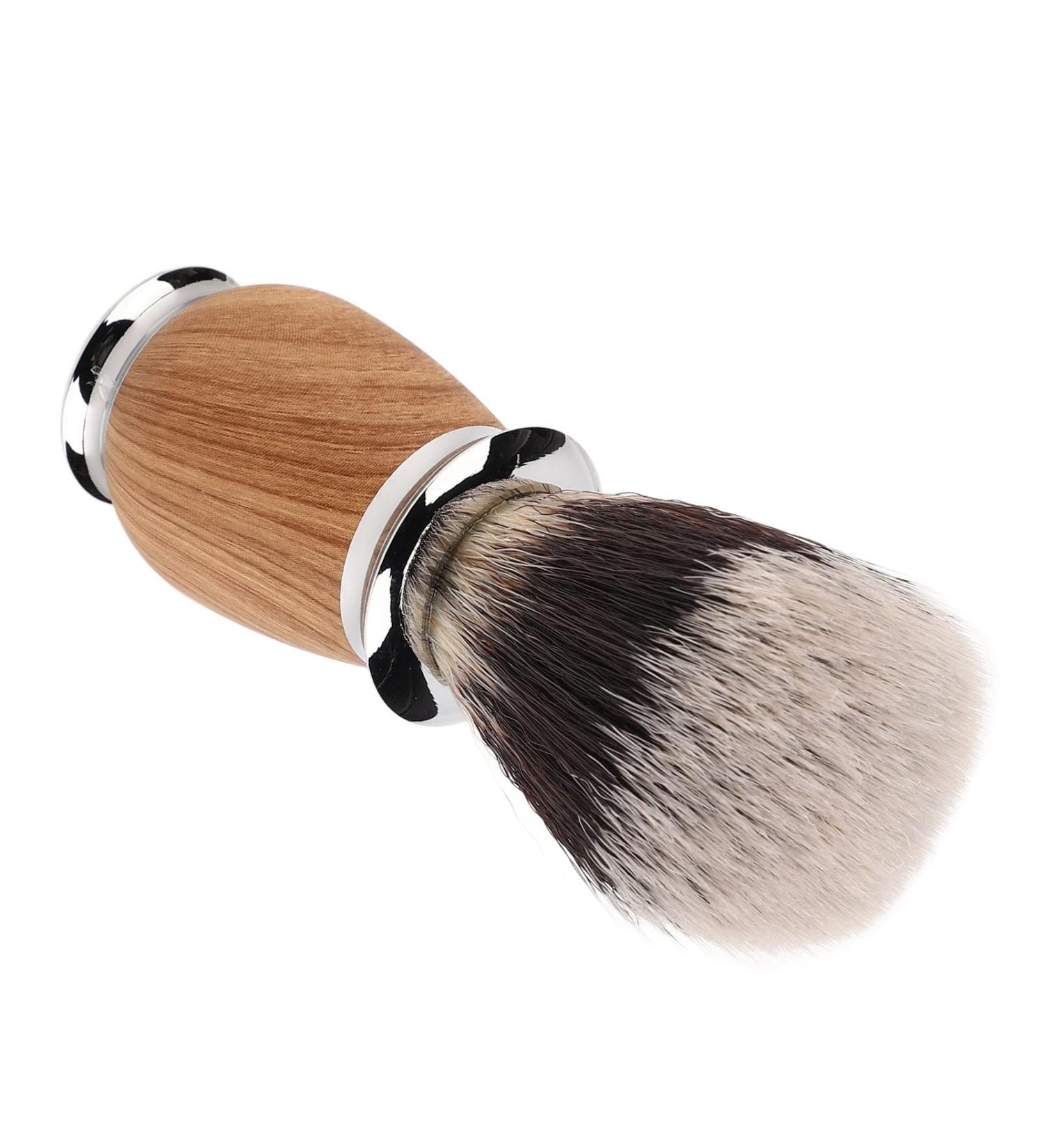 Handmade Mini Beard Brush & Men's Razor Brush - Professional Wooden Handle for Home Salon - Buy Online on SooperMarket.com