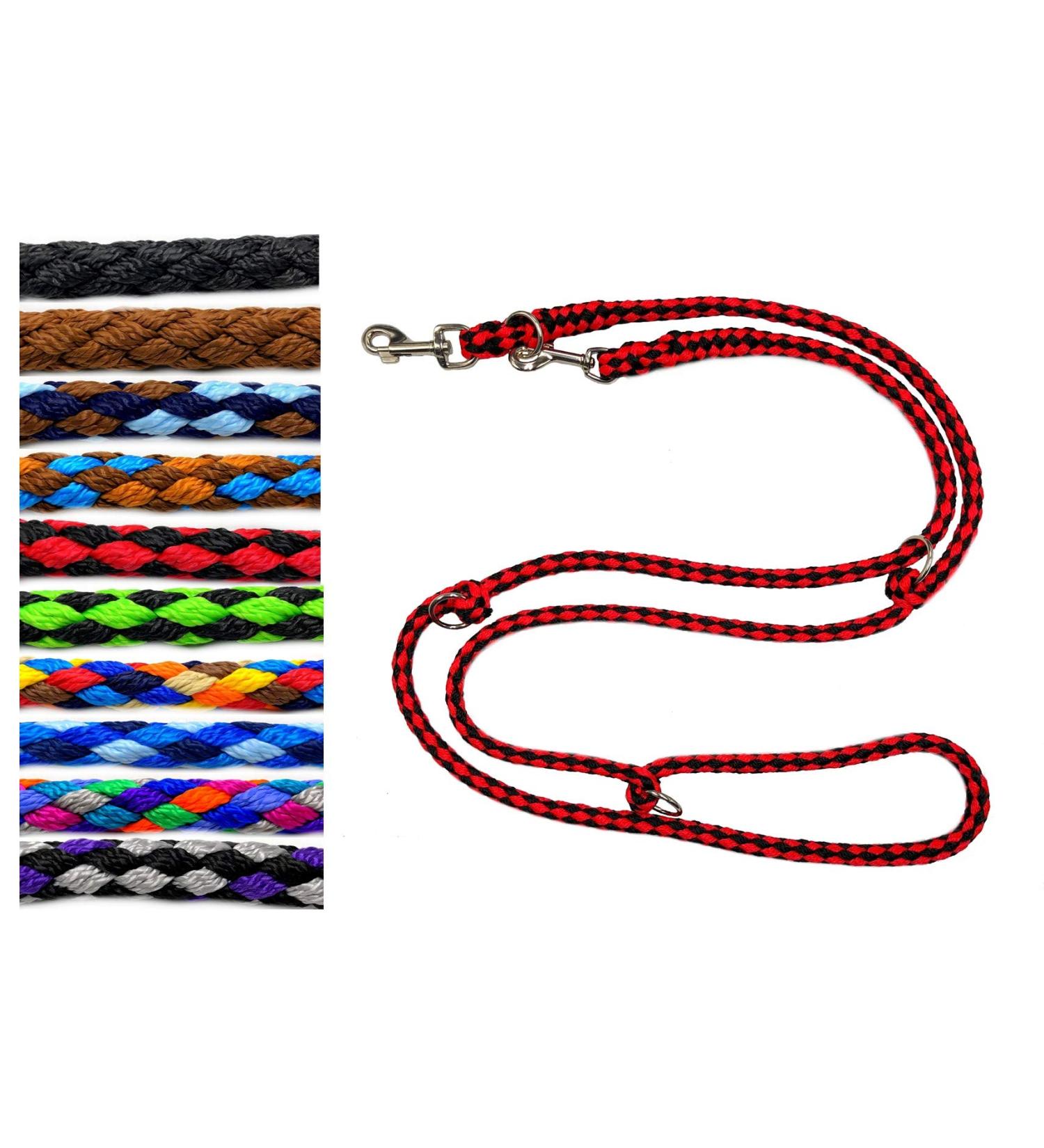 Adjustable Dog Exercise Line for Large Dogs up to 80kg - Durable 2.4m to 5m Options in 17 Fabrics | Heavy-Duty Double Linen Guide - Buy Online on SooperMarket.com