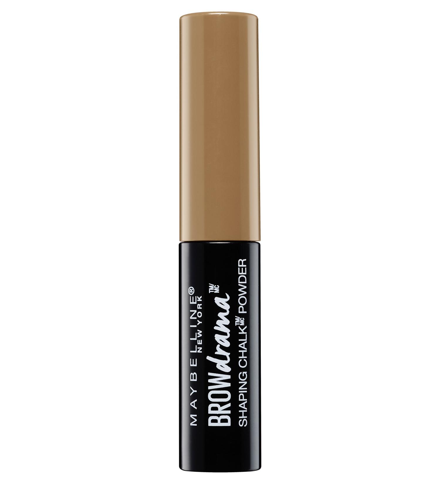 Maybelline Brow Drama Shaping Chalk Powder No. 100 Blonde - Velvety Eyebrow Powder for Natural Distinctive Brows (2.5g) - Shop Internationally! - Buy Online on SooperMarket.com