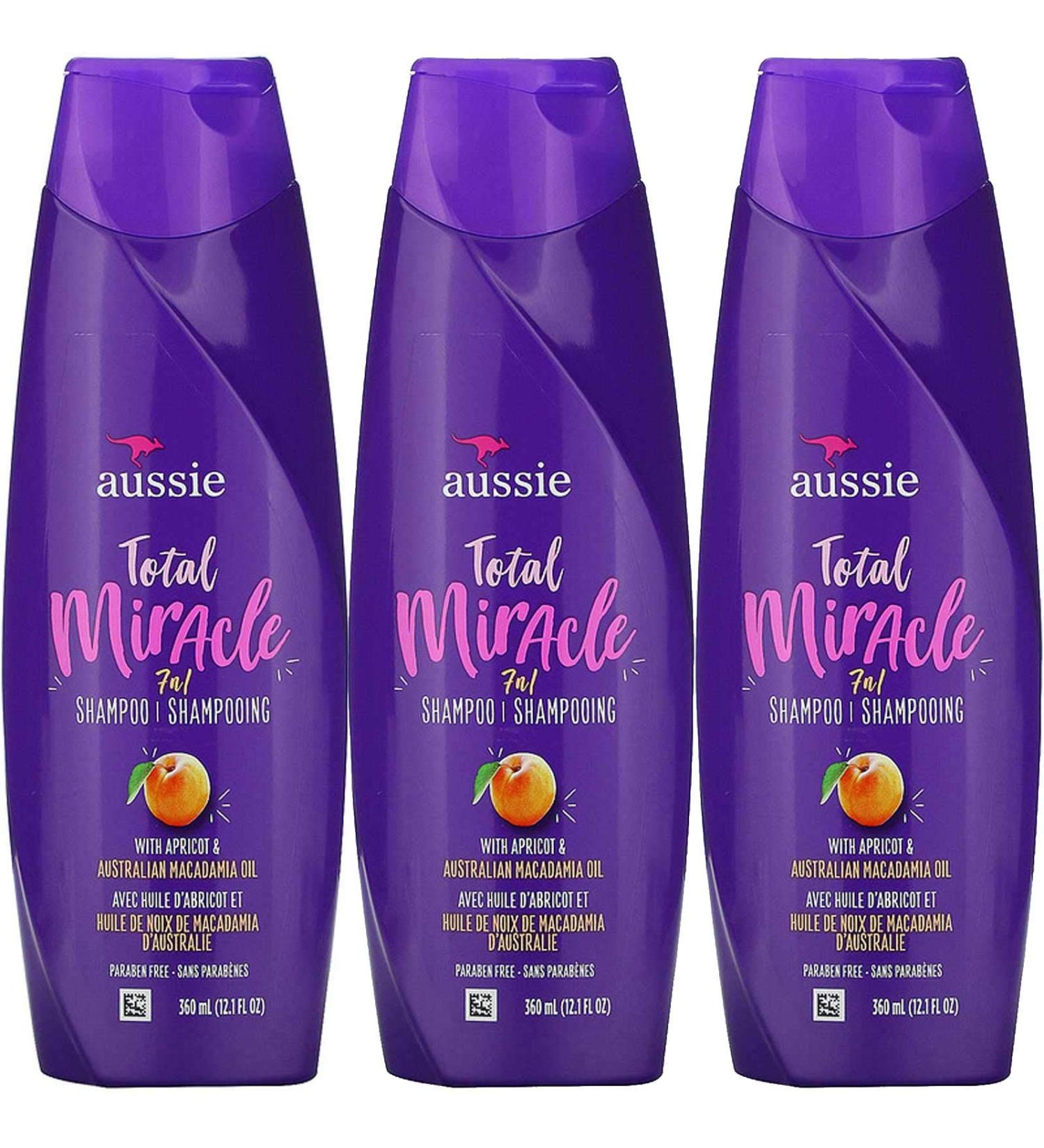 Buy Aussie Total Miracle 7-in-1 Shampoo with Apricot & Macadamia Oil - 12.1 fl oz - Buy Online on SooperMarket.com
