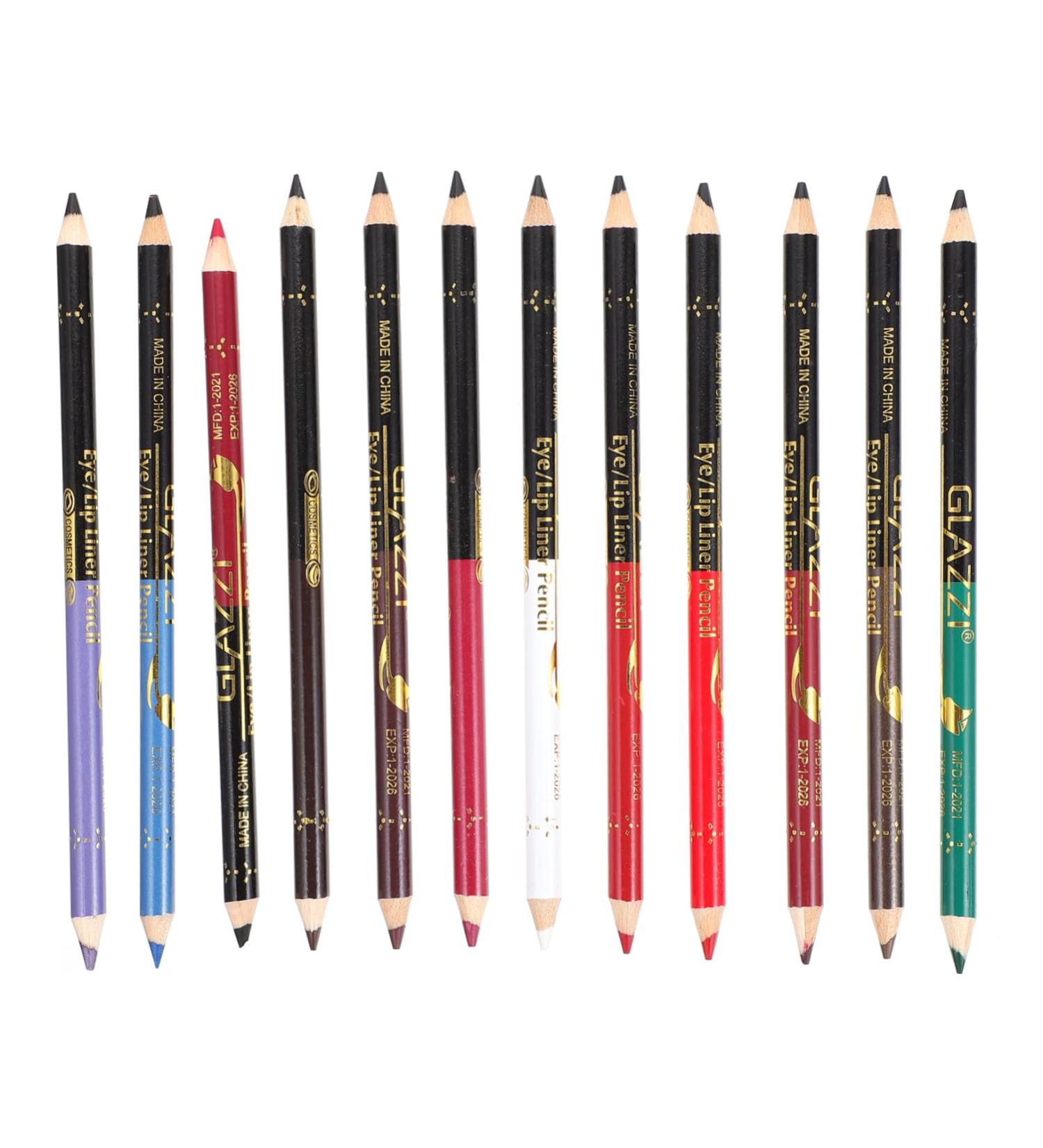 Mikinona 12pcs Lip Liner Eyeliner Makeup Lipliner Eyebrow Pencil Makeup Accessory Lipliner Pencil Wooden - Buy Online on SooperMarket.com