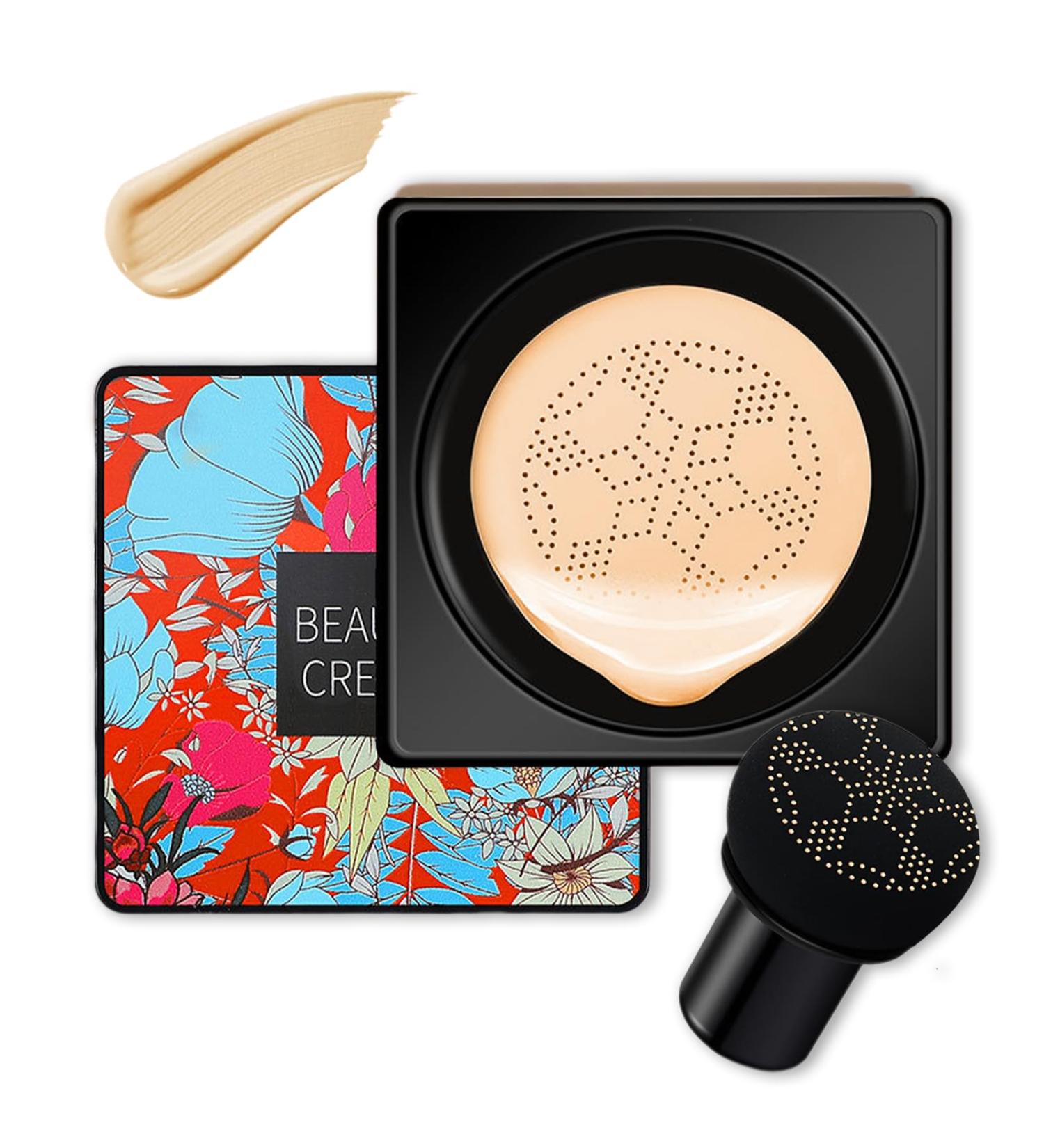 Mushroom Head Air Cushion CC Cream BB Cream Moisturizing Concealer Full Coverage Oil Control Long-Lasting Waterproof BB Cream Liquid Foundation Lightweight Flawless Brightening Makeup (Ivory) 20 g (Pack of 1) Ivory - Buy Online on SooperMarket.com