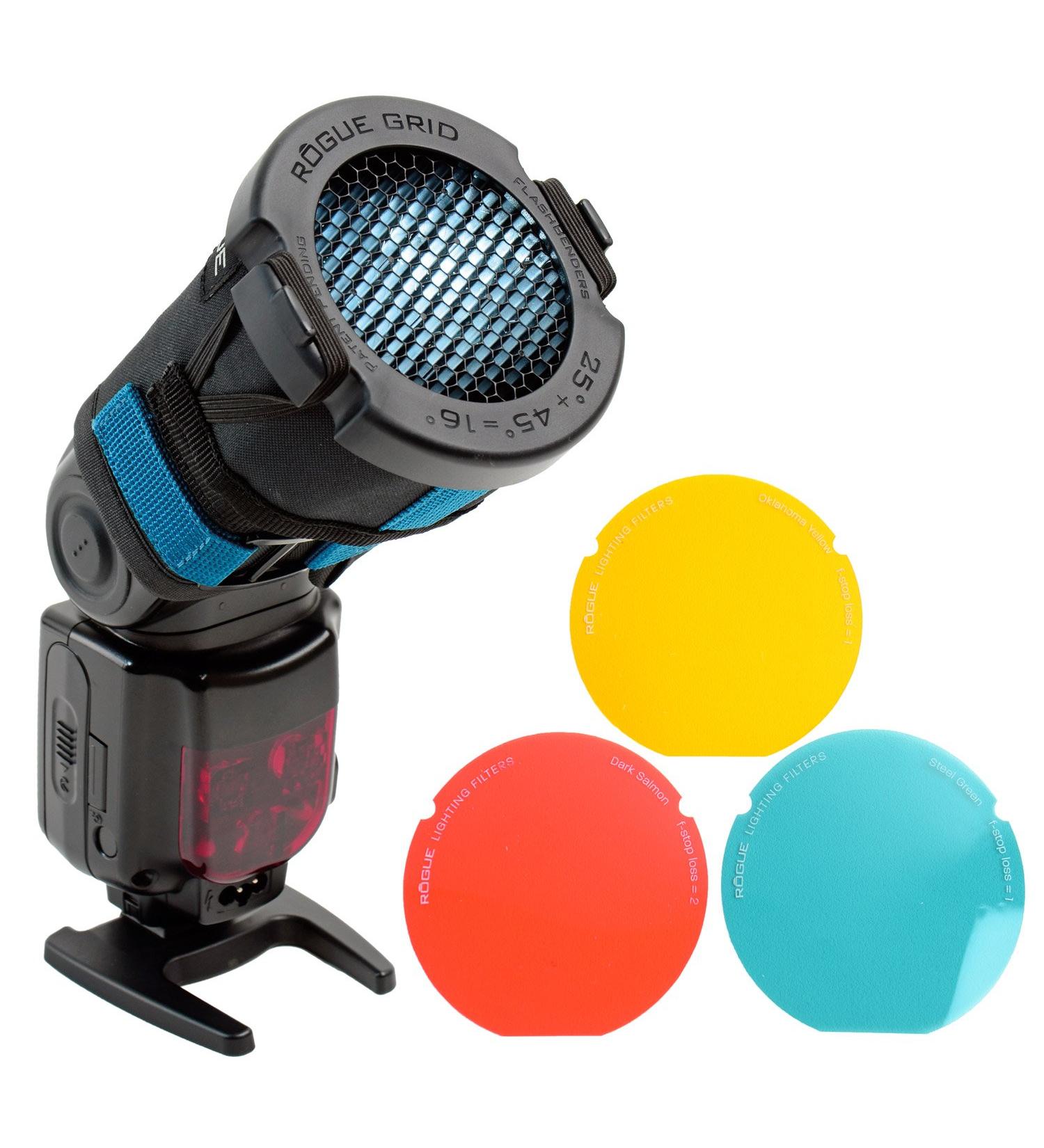 Rogue 3-in-1 Flash Grid System with 3-Gel Set Black | Versatile Lighting Modifier - Buy Online on SooperMarket.com