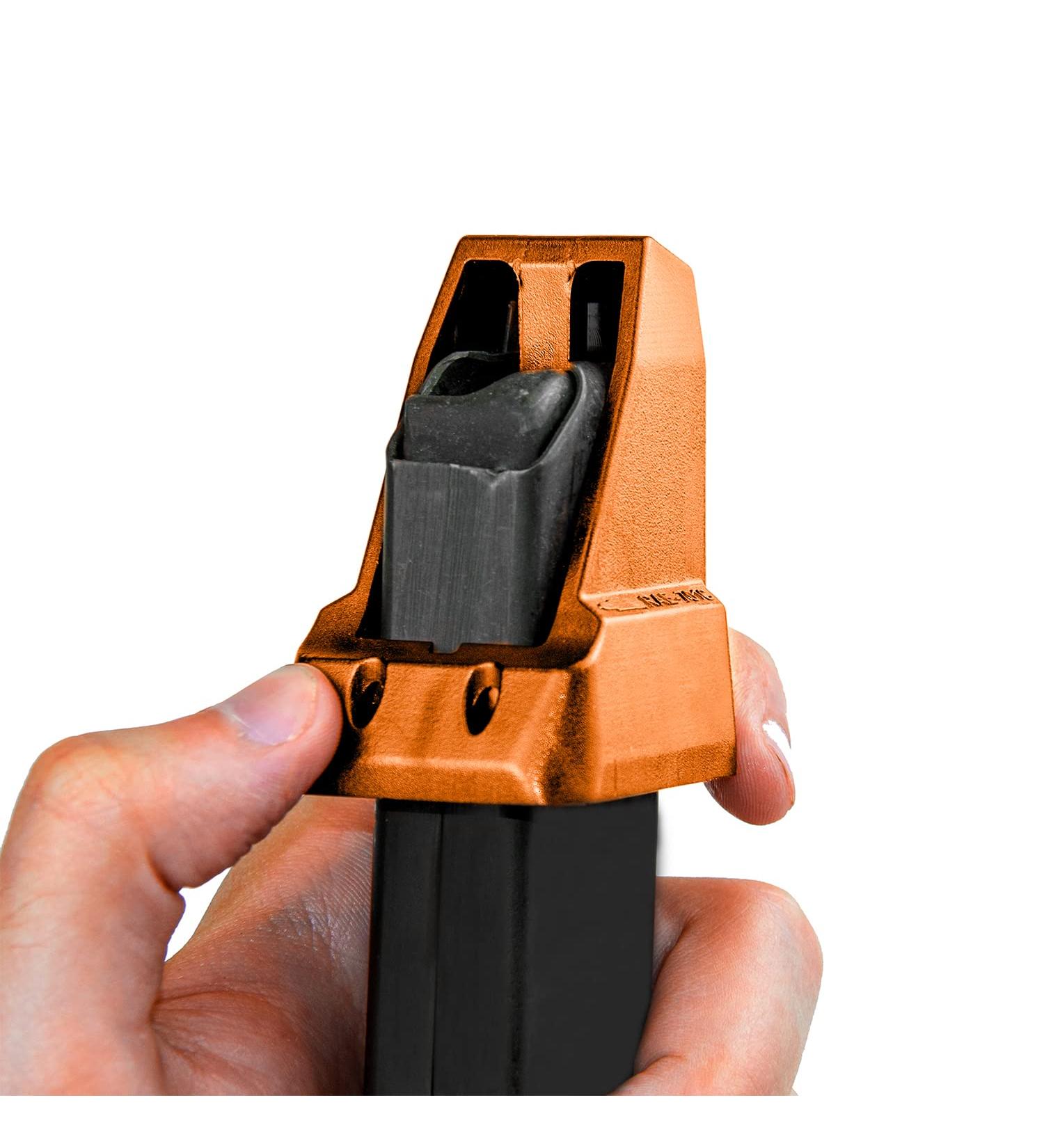 RAEIND Universal Magazine Speedloader for Double Stack Magazines | 32 auto, 9mm, .22TCM, .357 SIG, .380 ACP, .40 S&W | USA Made (Orange) - Buy Online on SooperMarket.com
