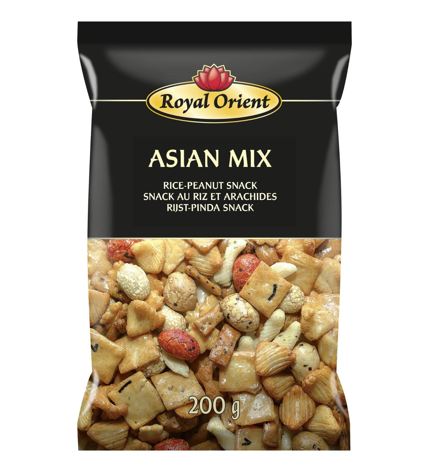 Royal Orient Rice & Peanut Snacks Asian Mix - 200g | Authentic Asian Gourmet Snack for International Shipping - Buy Online on SooperMarket.com