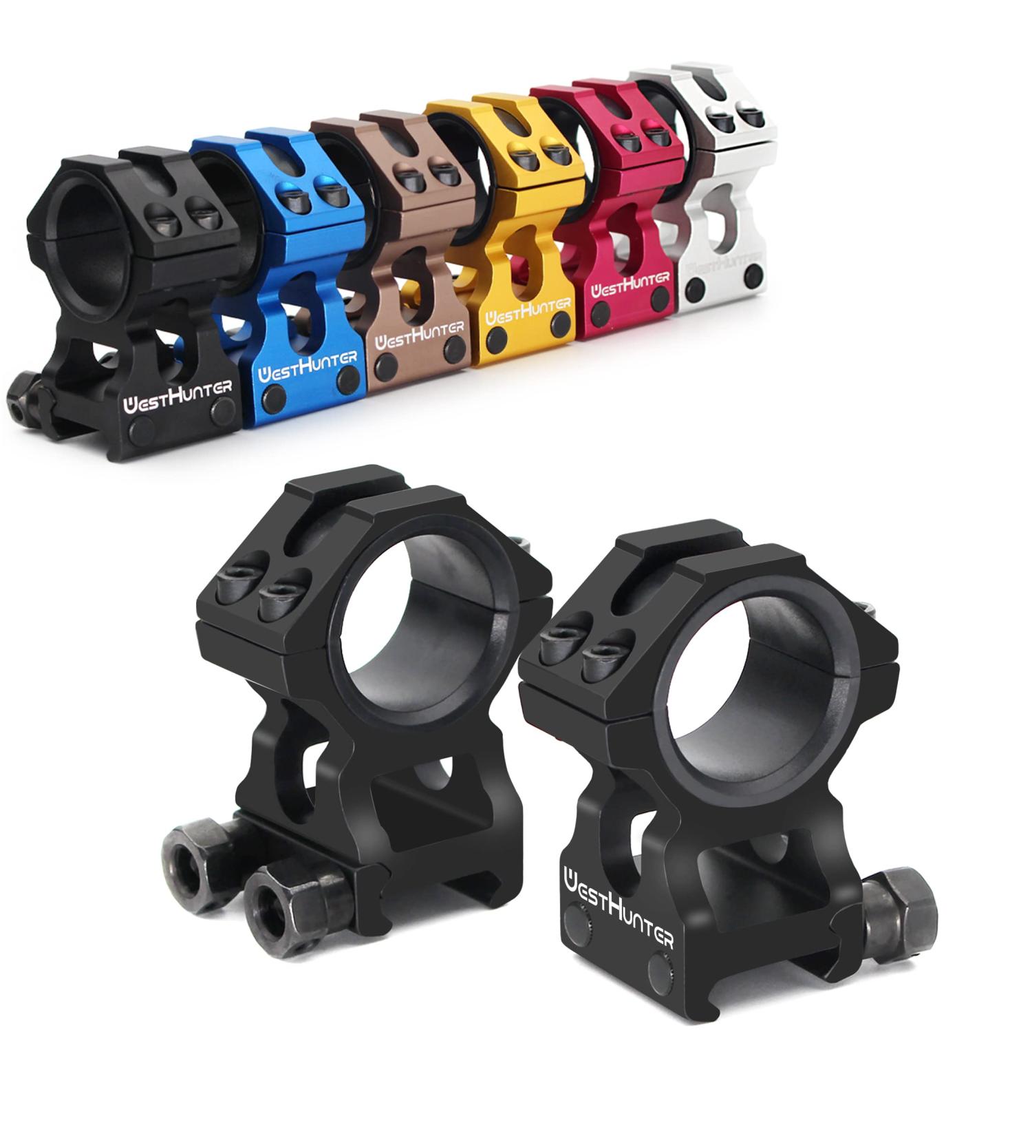 WestHunter Industrial Grade Scope Rings - 1 Inch/30mm Tactical Precision Scope Mount | 2 Center Heights, 6 Color Options - 1.42/36mm Picatinny Scope Rings (Black) - Buy Online on SooperMarket.com