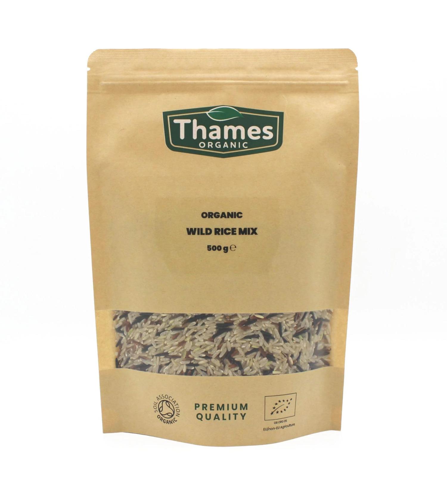 Organic Wild Rice Mix - Camargue Red Rice Long Grain Brown Rice - 500g Pack - Raw Vegan GMO-Free - Nutritious & Sustainable - Buy Online on SooperMarket.com