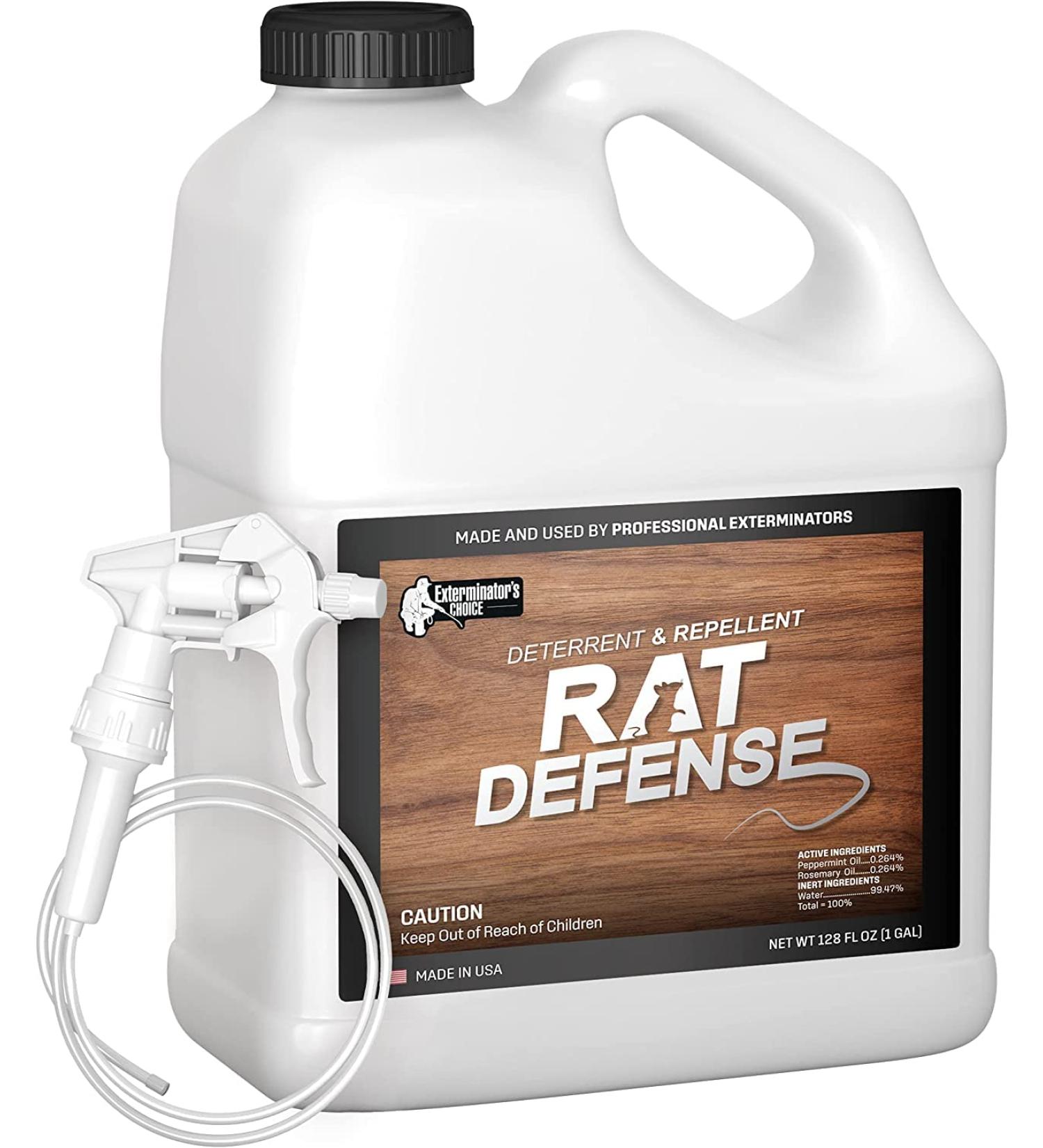 Exterminator's Choice Rat Defense Spray - 1 Gallon Natural Non-Toxic Rodent Repellent - Safe for Kids and Pets - Pest Control Solution - Buy Online on SooperMarket.com