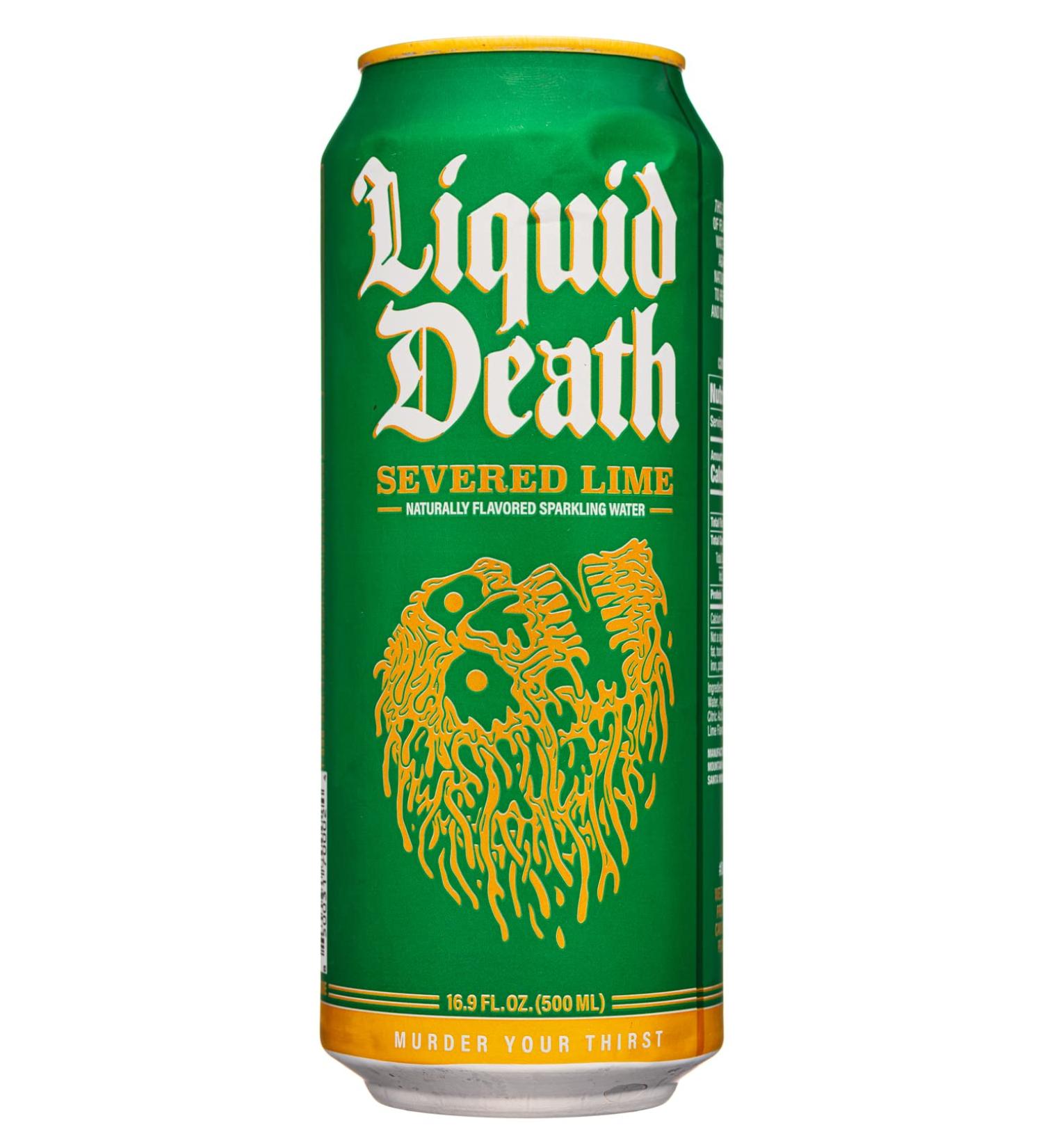 Liquid Death Sparkling Mountain Water Severed Lime 1 x 500ml Can