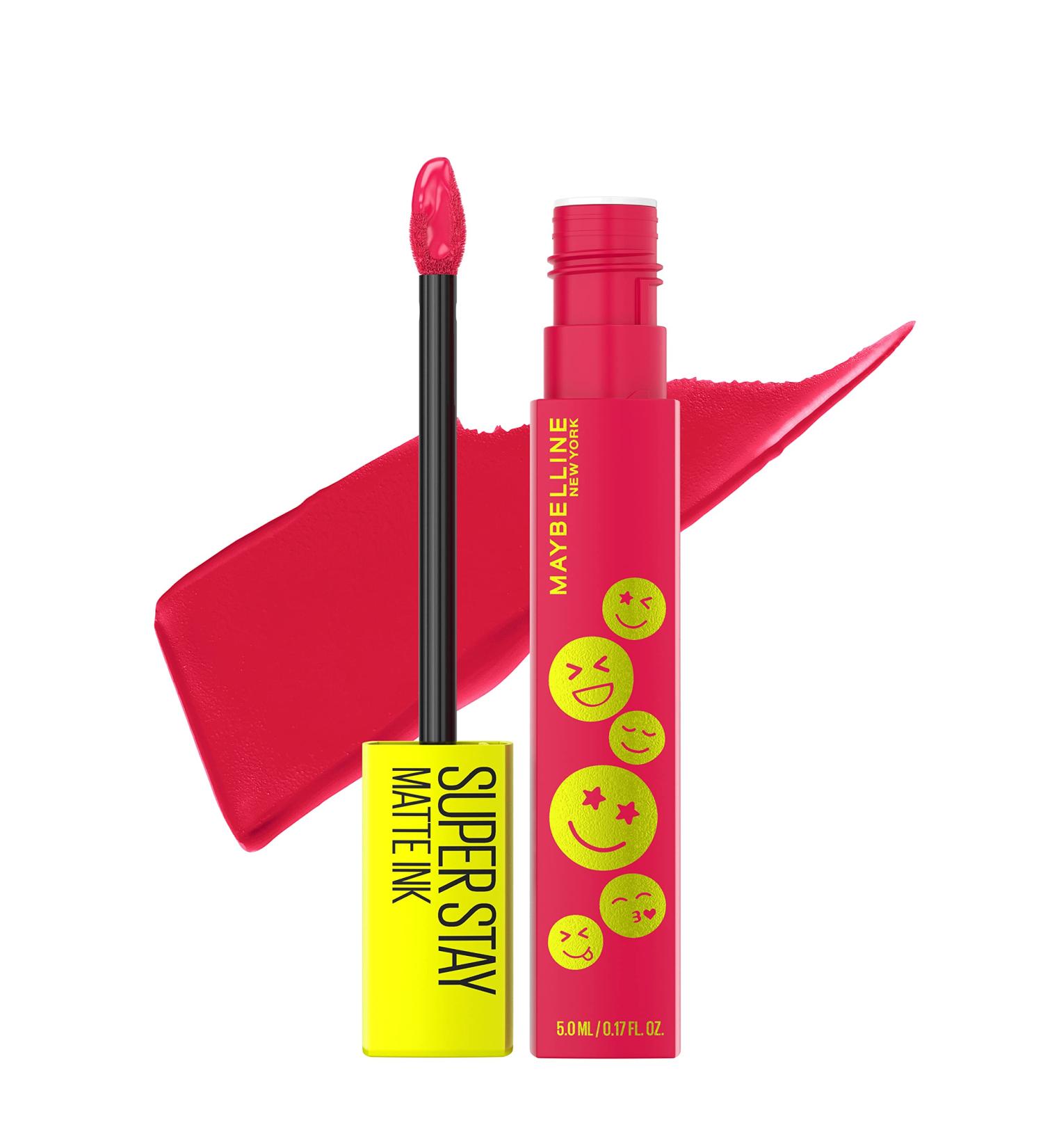 Maybelline Super Stay Matte Ink Lipstick in Motivator Red | Long Lasting & Transfer Proof Lip Makeup | Moodmakers Collection | 0.17 Fl Oz (Pack of 1) - Buy Online on SooperMarket.com