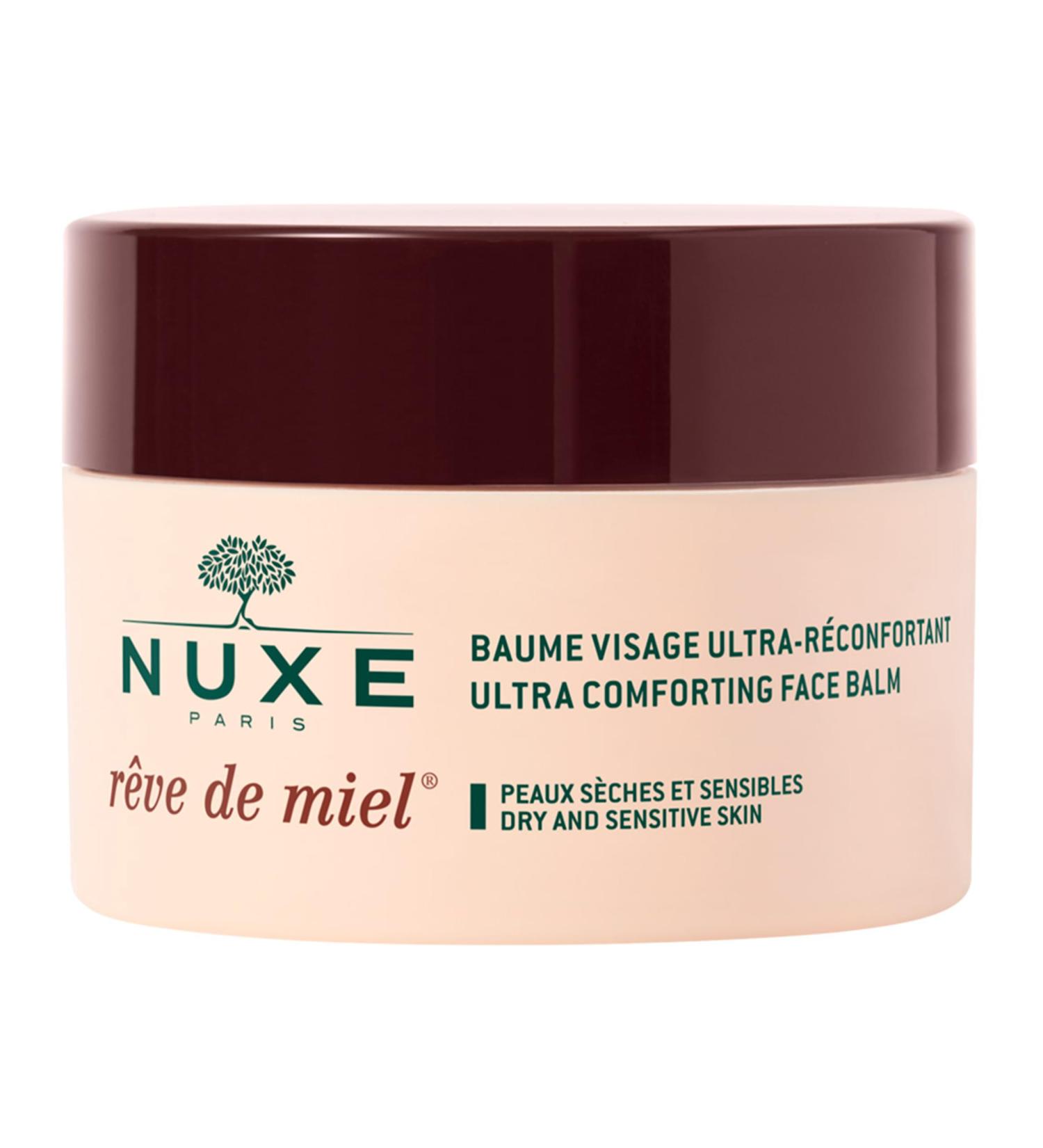NUXE R ve de Miel Ultra Comforting Face Balm - Nourishing Cream for Dry & Sensitive Skin 1.7 Oz | Soothing Hydration for Sensitive Skin - Buy Online on SooperMarket.com