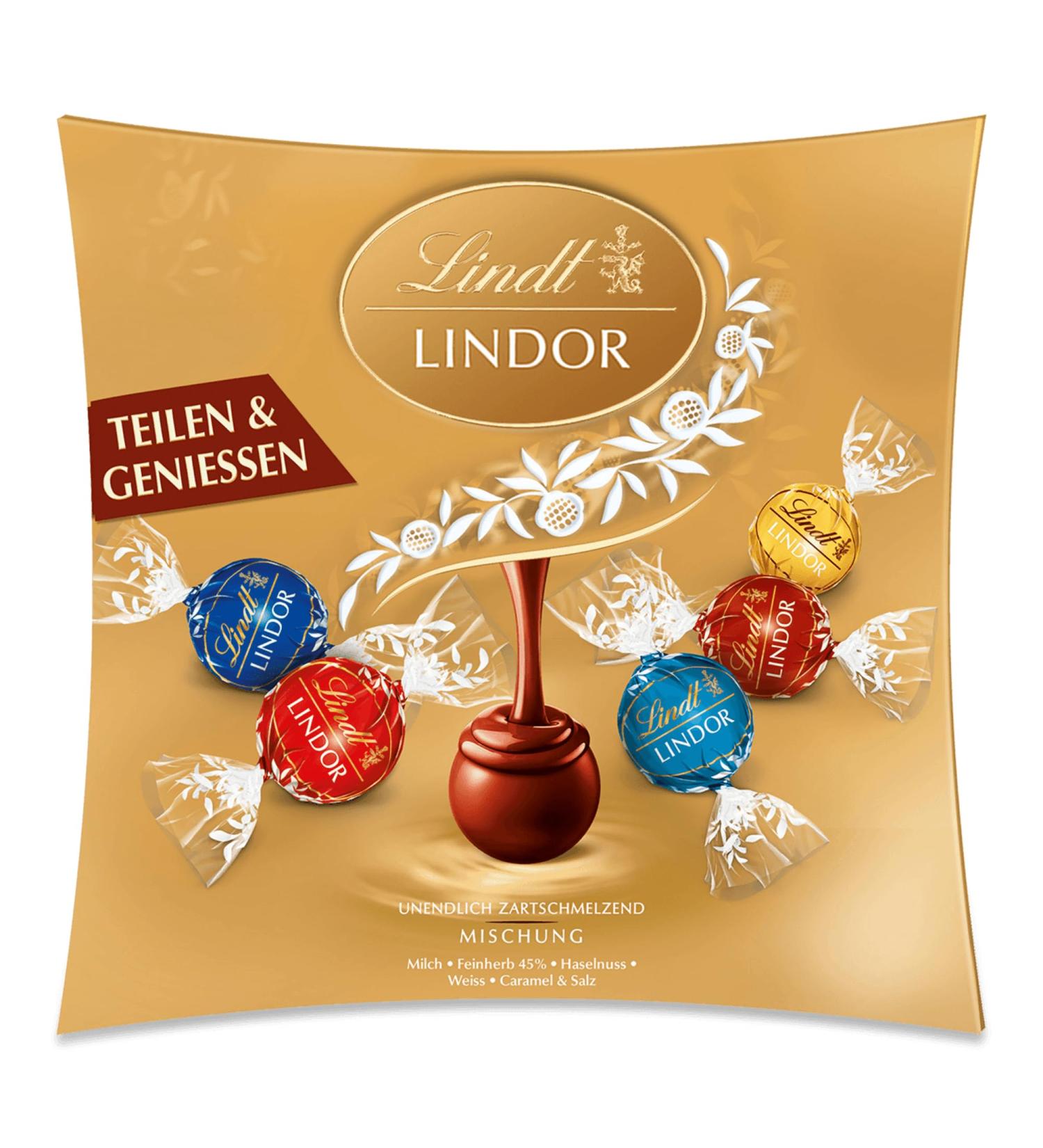 Buy Lindt Lindor Chocolate Balls 250g | Milk White Salted Caramel & Hazelnut | Premium Praline Gift Mix - International Shipping - Buy Online on SooperMarket.com