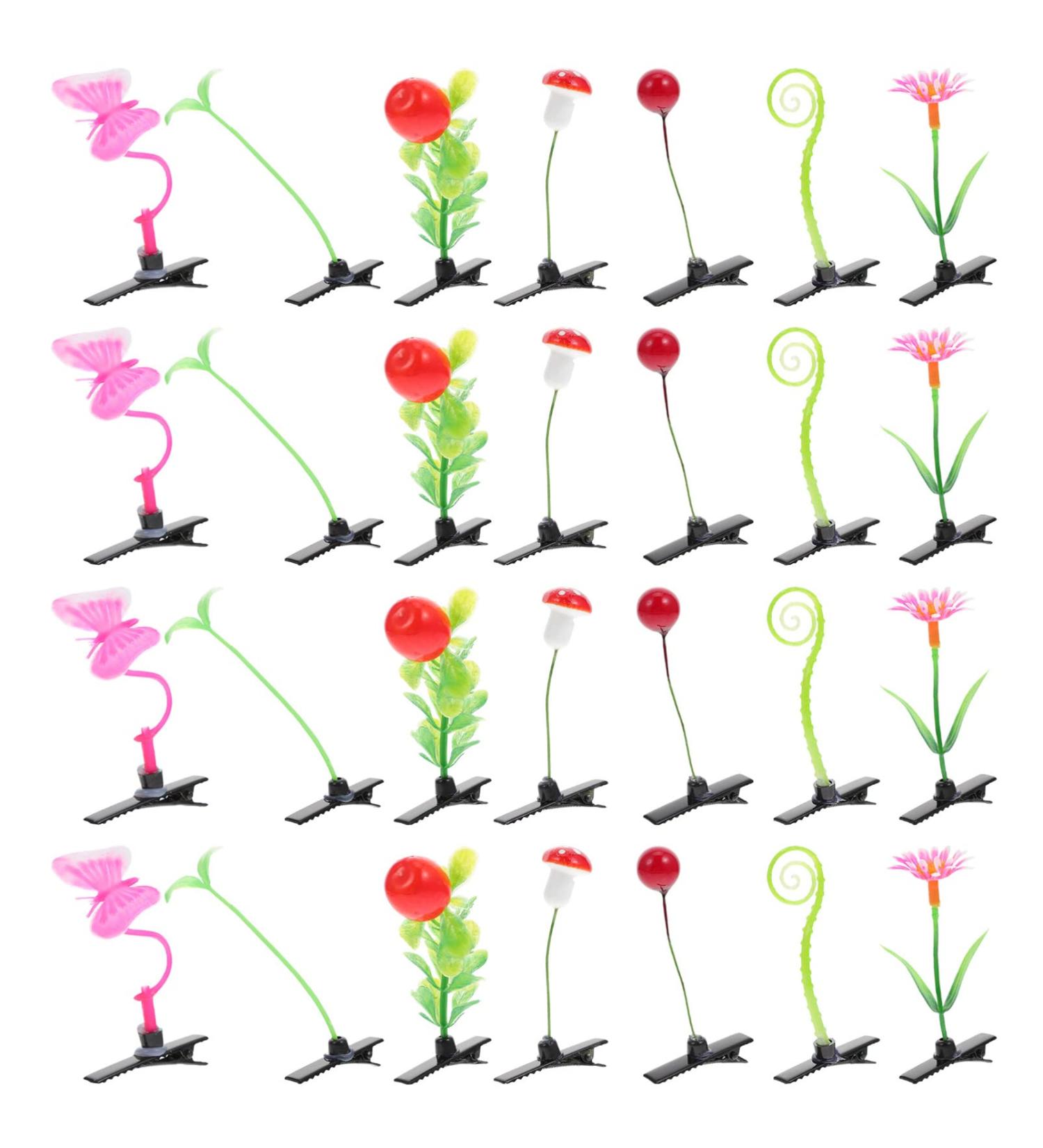 Bean Sprout Hair Clip Set - 28pcs Plant Hairpins for Women, Girls, Kids - Cute Novelty Headwear for Parties - Buy Online on SooperMarket.com