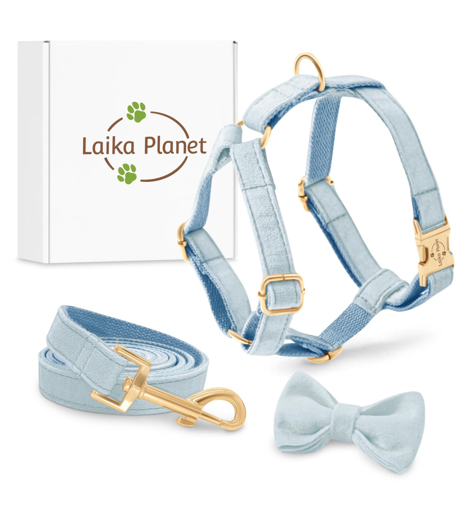 Laika Planet Dog Harness for Small Dogs - Premium Safety & Comfort | 1.5m Leash & Velvet Loop (Size S Blue) - Buy Online on SooperMarket.com