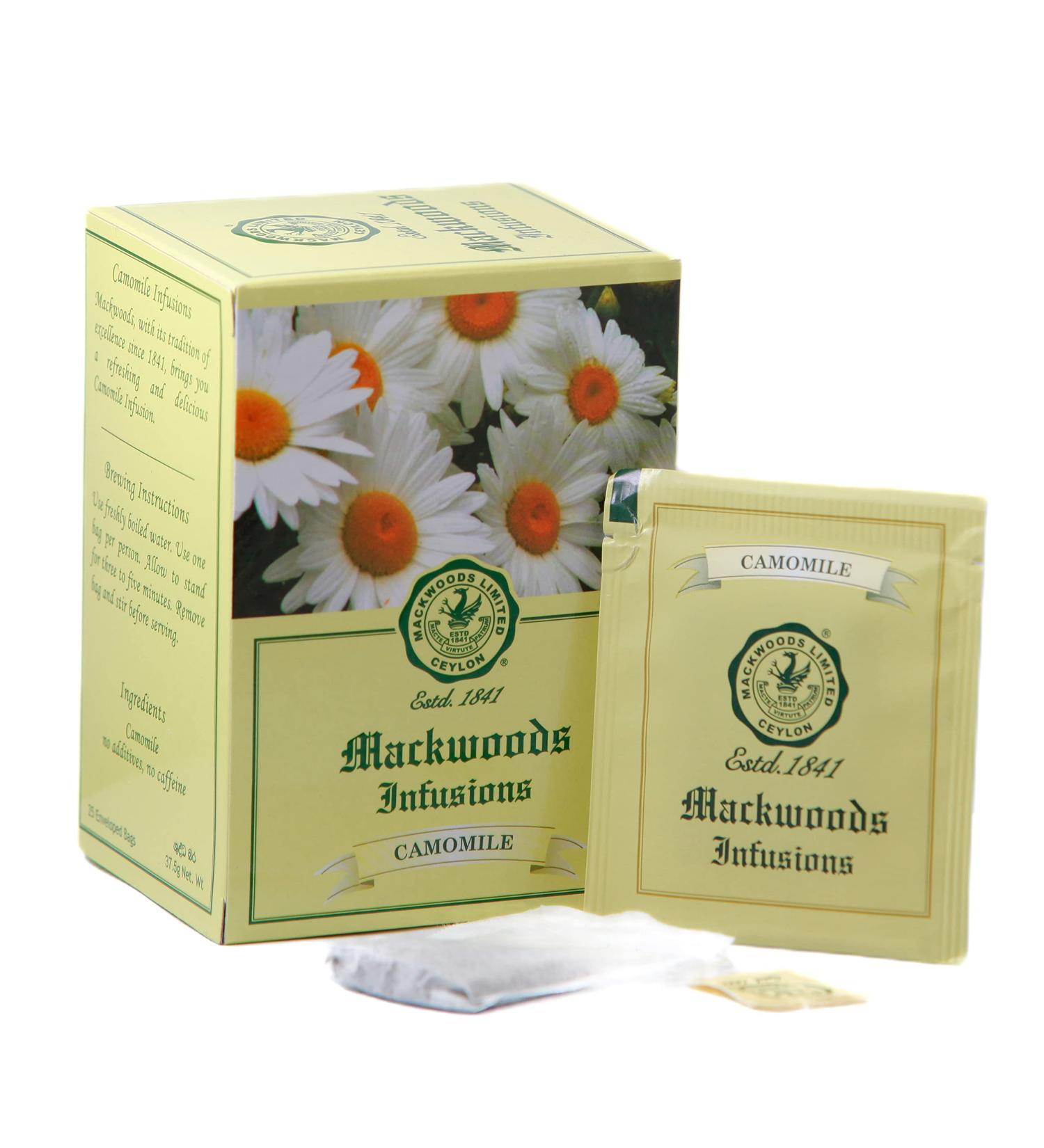 MACKWOODS CAMOMILE HERBAL INFUSION IN 25 ENVELOPED TEA BAGS - Buy Online on SooperMarket.com