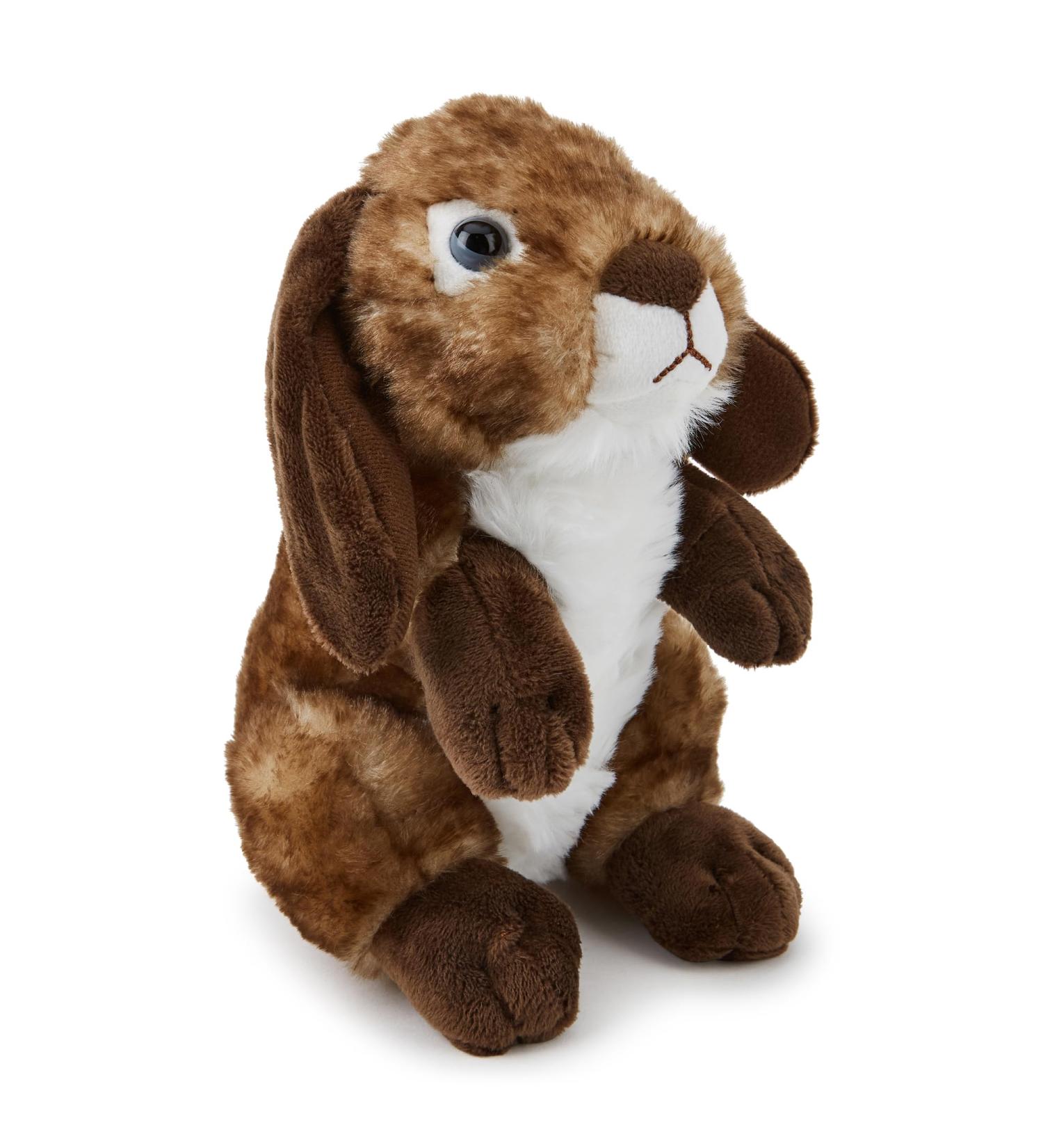 Zappi Co Brown Bunny Rabbit Plush Toy (20cm) - Eco-Friendly Safari Animals Series, 100% Recycled Material - Buy Online on SooperMarket.com