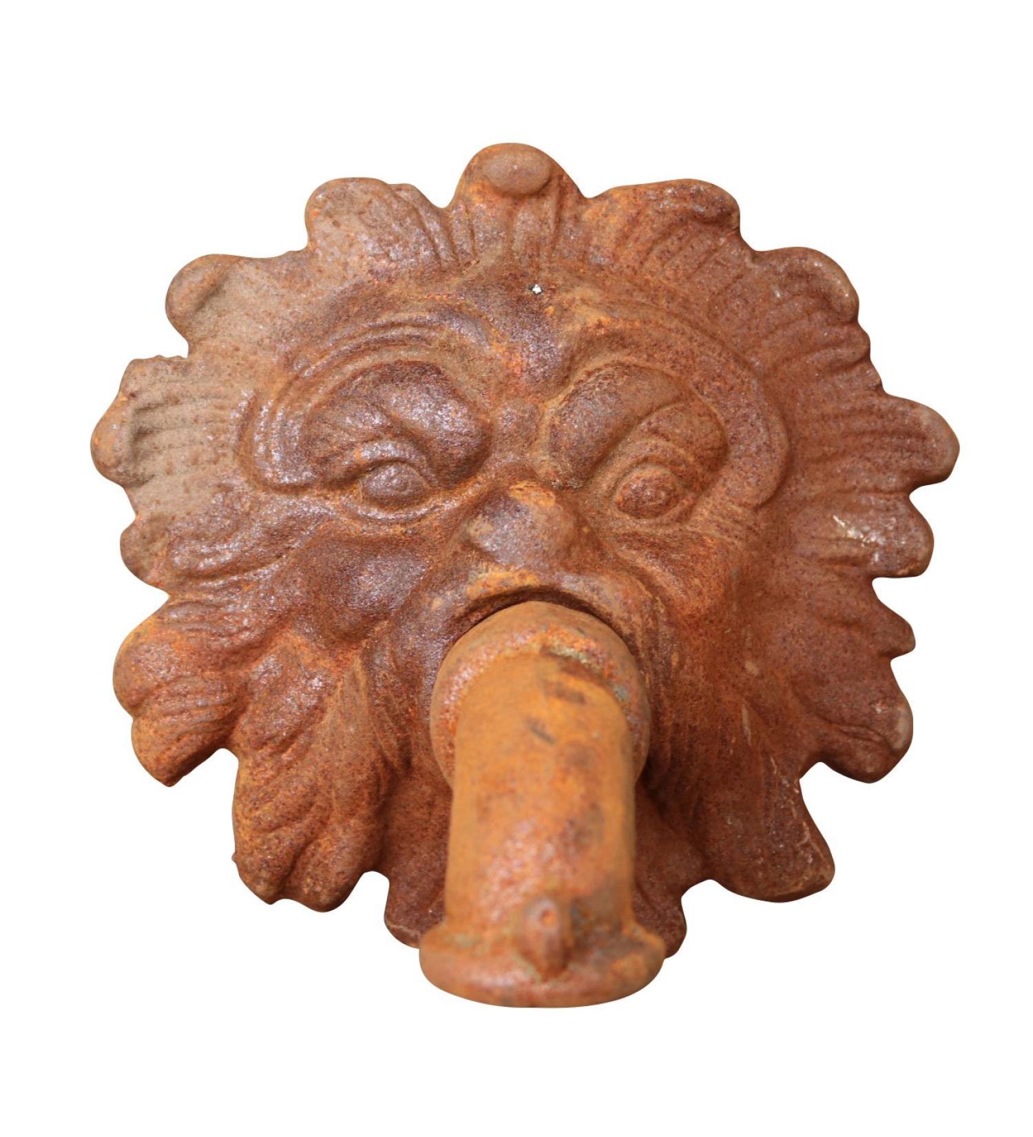 aubaho Gargoyle fountain spout iron lion water spree garden antique style