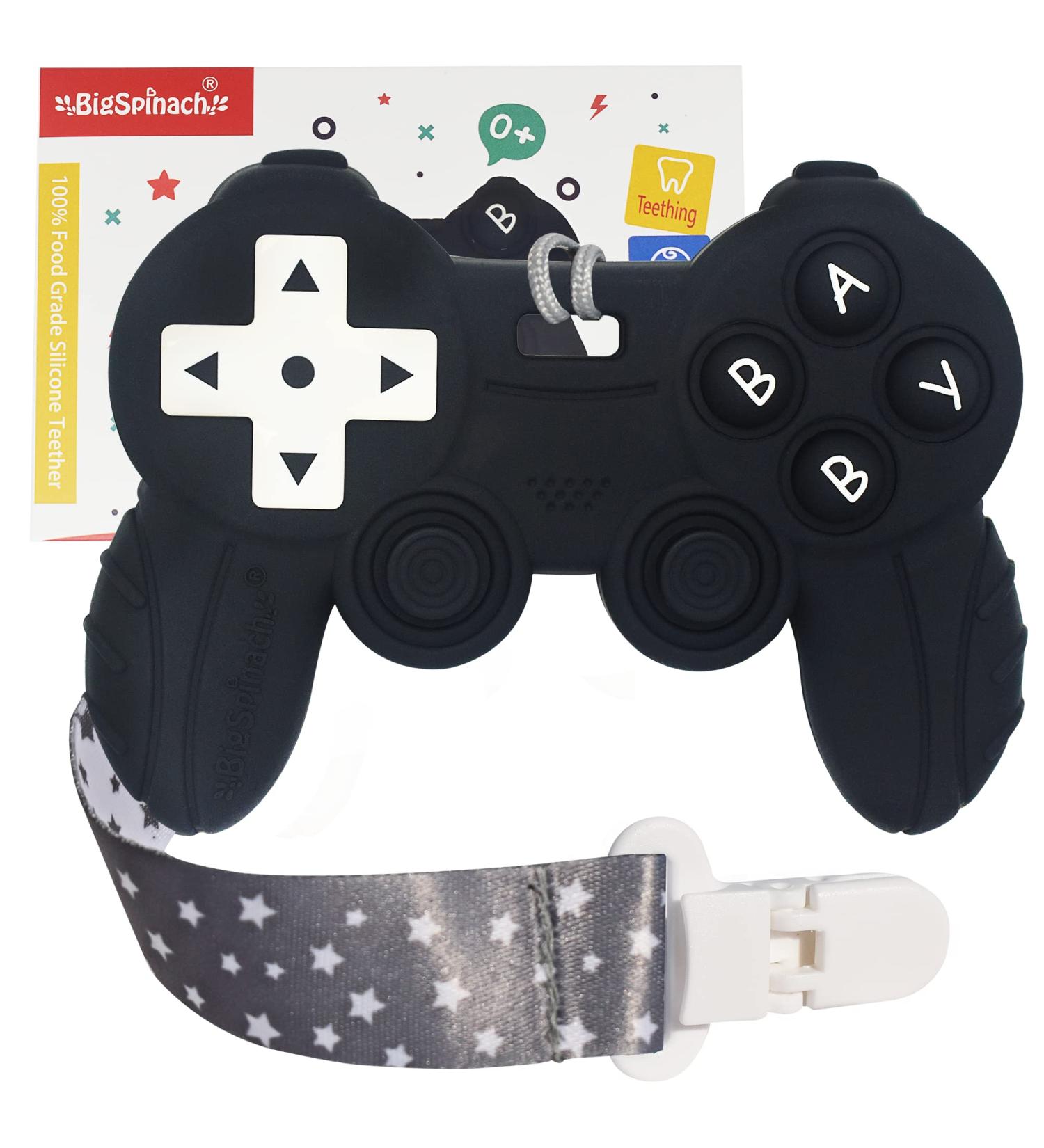 Remote Game Control Teething Toy for Babies 0-12 Months | Silicone Game Controller Teether for Gamer Parents | Baby's First Valentines Day Gift - Buy Online on SooperMarket.com