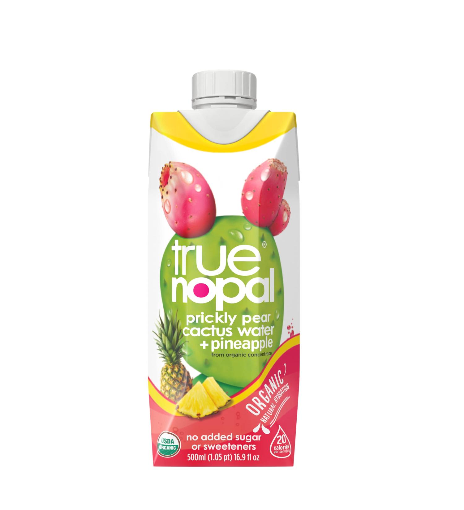 True Nopal Organic Cactus Water with Prickly Pear & Pineapple 16.9 Fl Oz (12 Pack) - Buy Online on SooperMarket.com