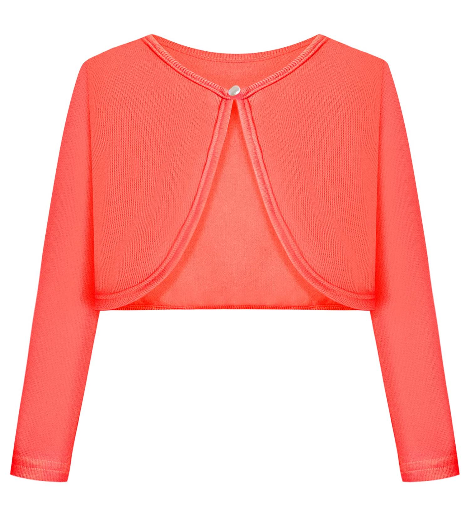 BONNY BILLY Girls Knitted Cotton Bolero Shrug - Orange - Size 7-8 Years - Buy Online on SooperMarket.com