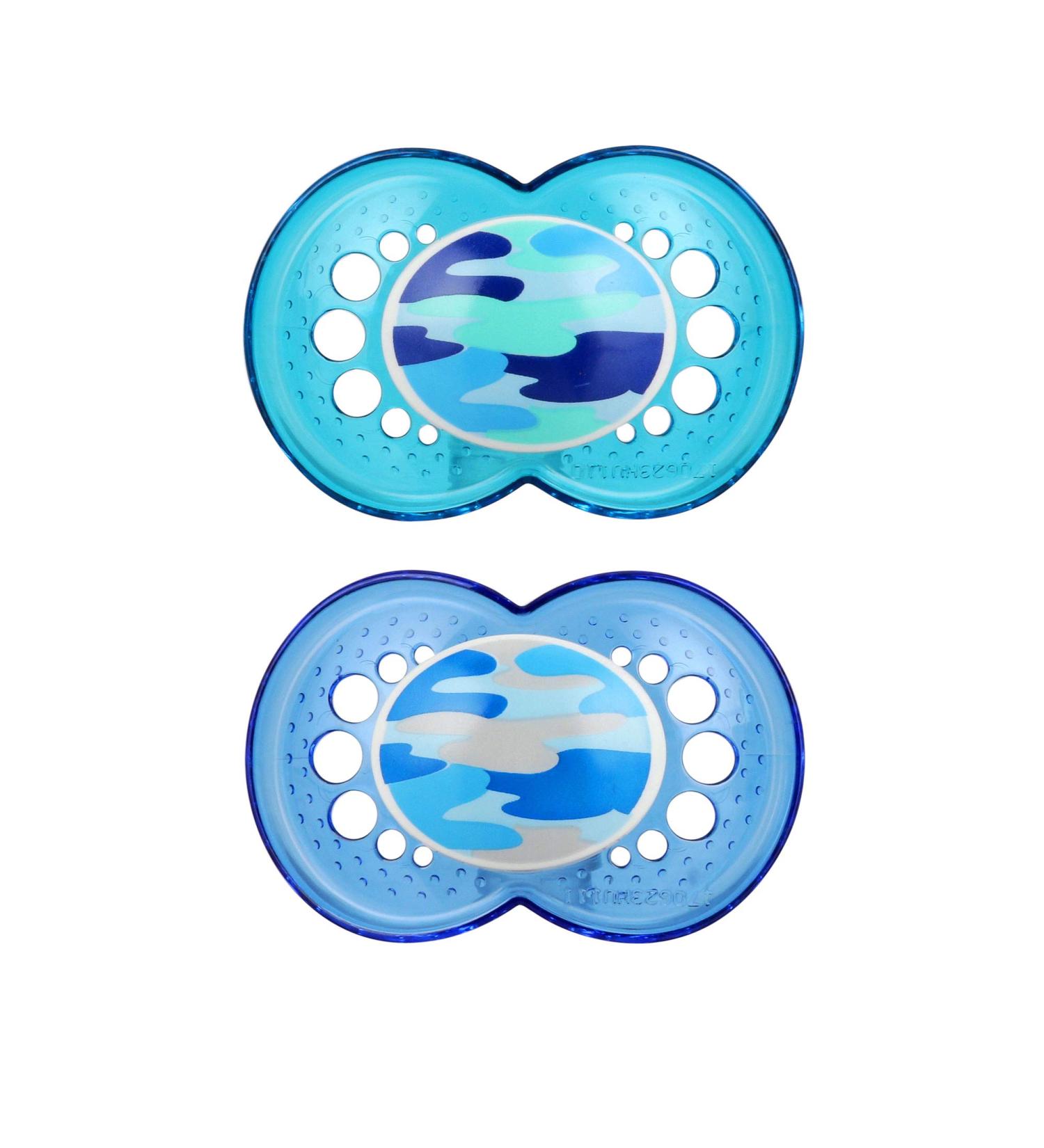 MAM Original Baby Pacifier | Nipple Shape for Healthy Oral Development | Sterilizer Case | 16+ Months | Camo Boy - Buy Online on SooperMarket.com