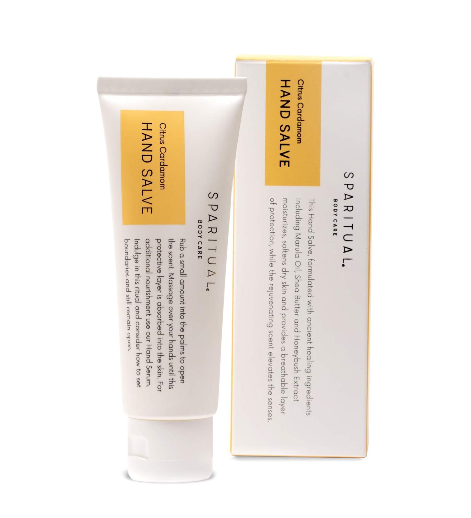 SpaRitual Citrus Cardamom Vegan Hand Salve - Natural Hydrating Serum with Marula Oil & Shea Butter | 1.5 Fl Oz | Gluten Free Moisturizer for Dry Hands - Buy Online on SooperMarket.com